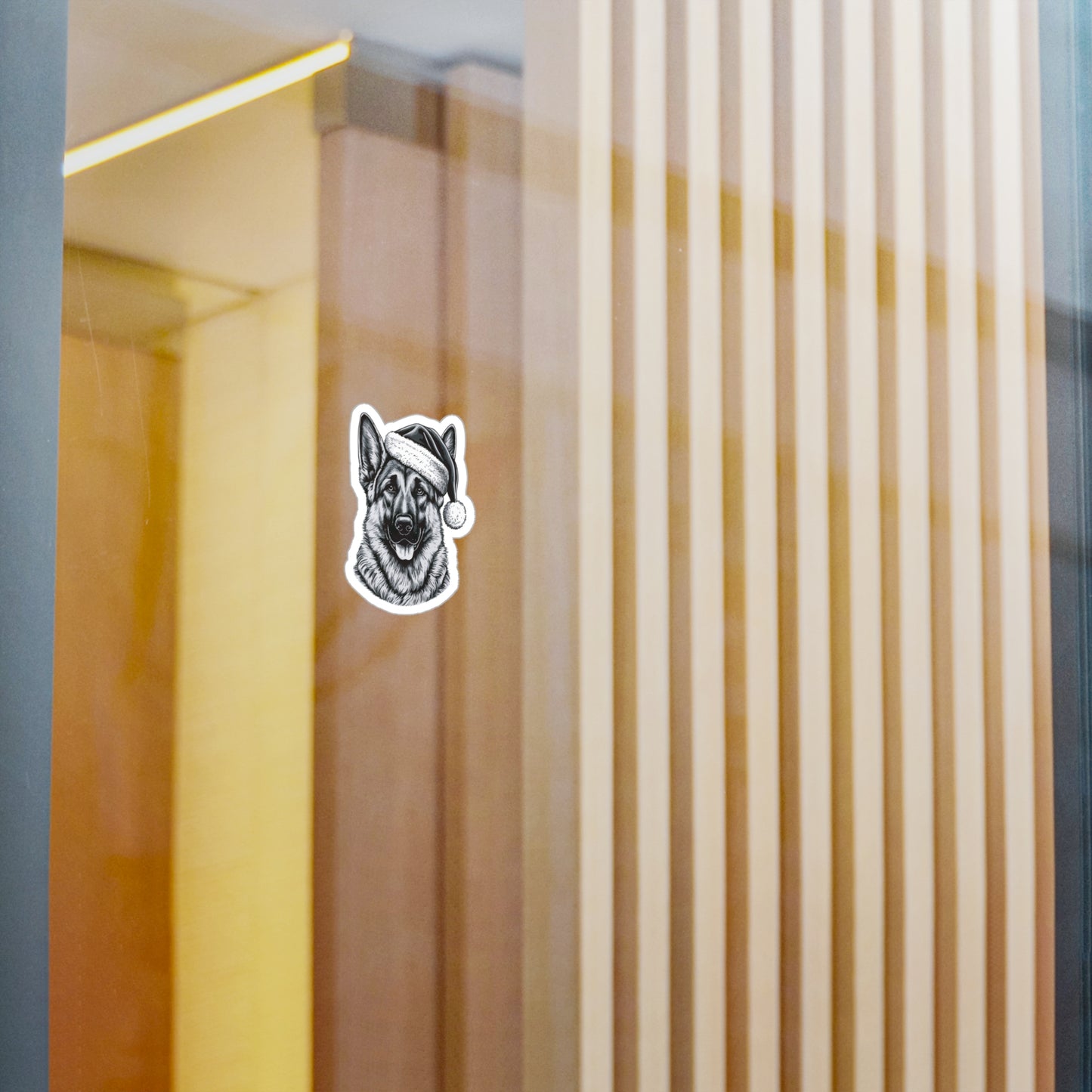 Santa Paws German Shepherd Vinyl Decal
