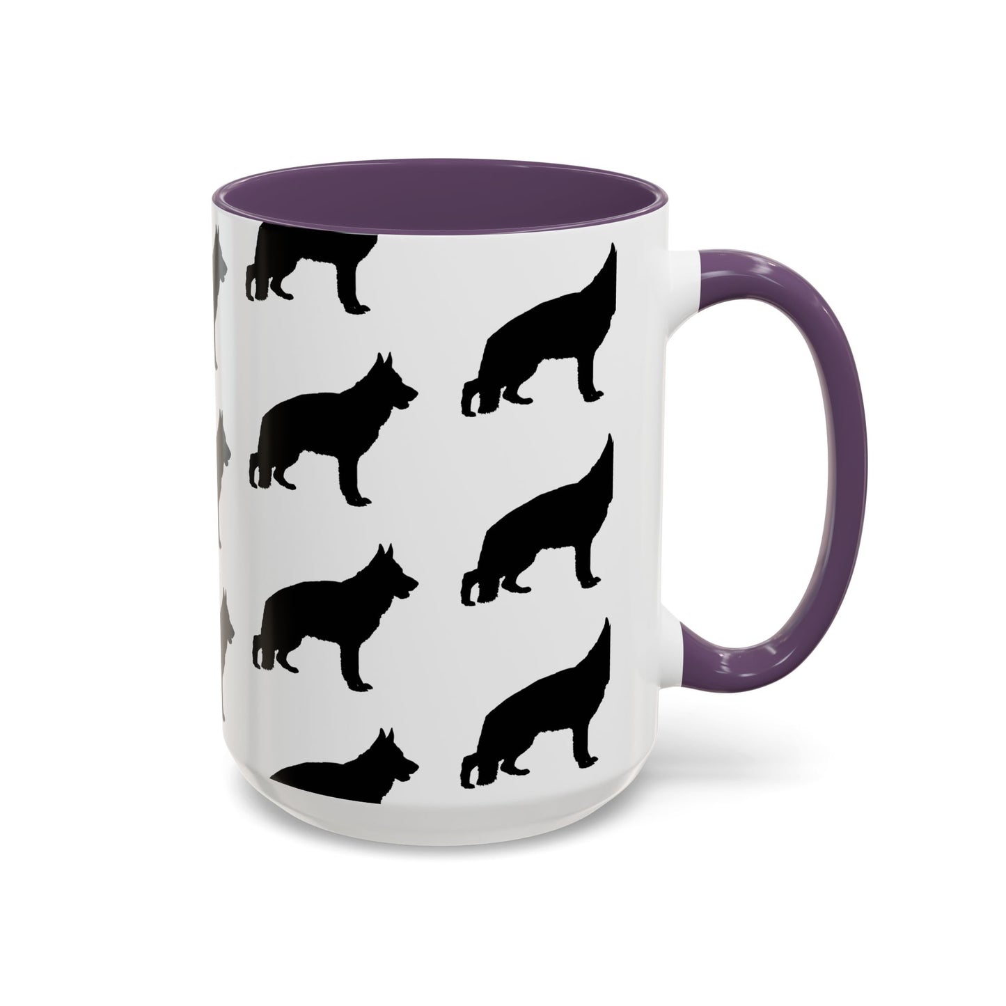 German Shepherd Silhouette 2-Tone Coffee Mug