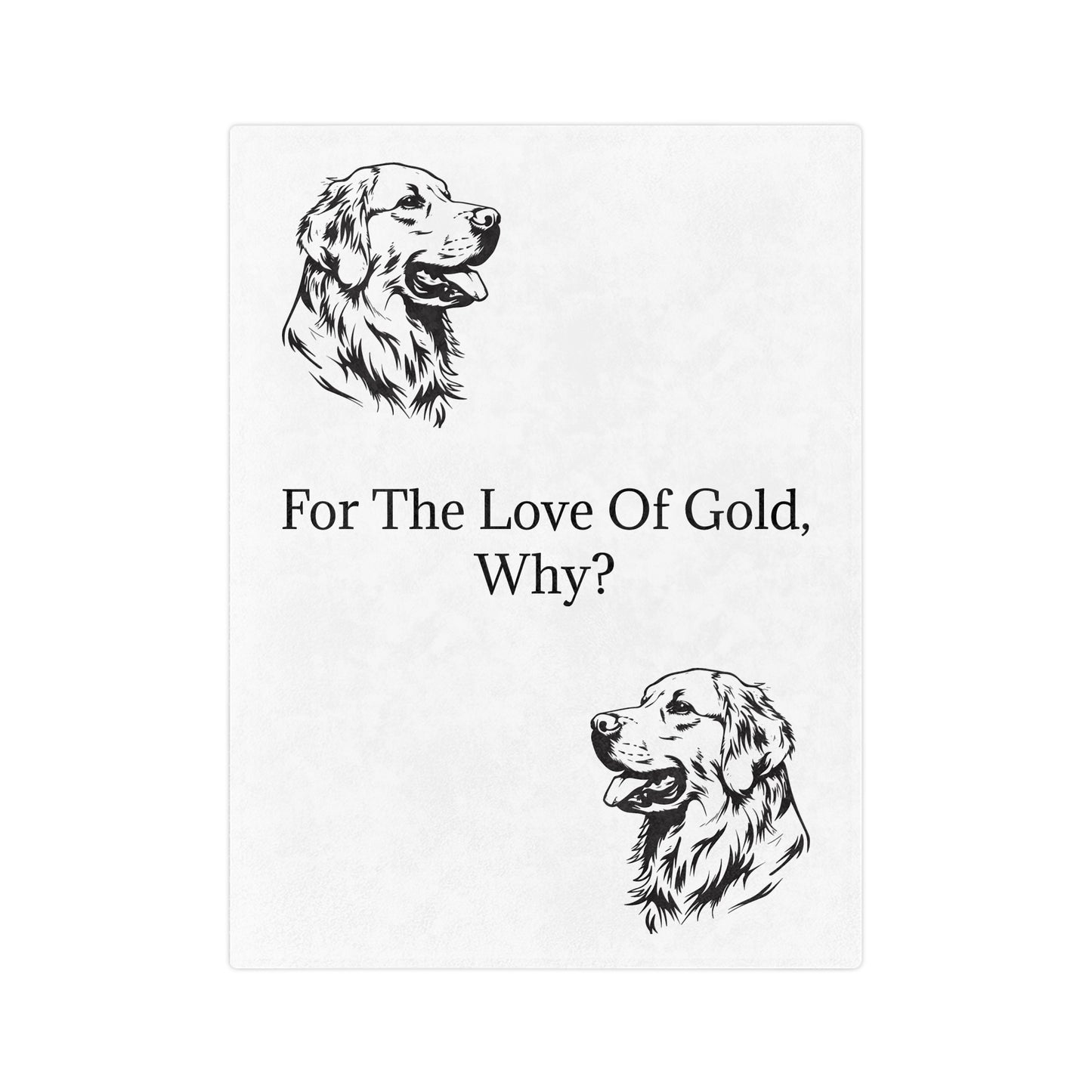For The Love Of Gold Velveteen Microfiber Blanket