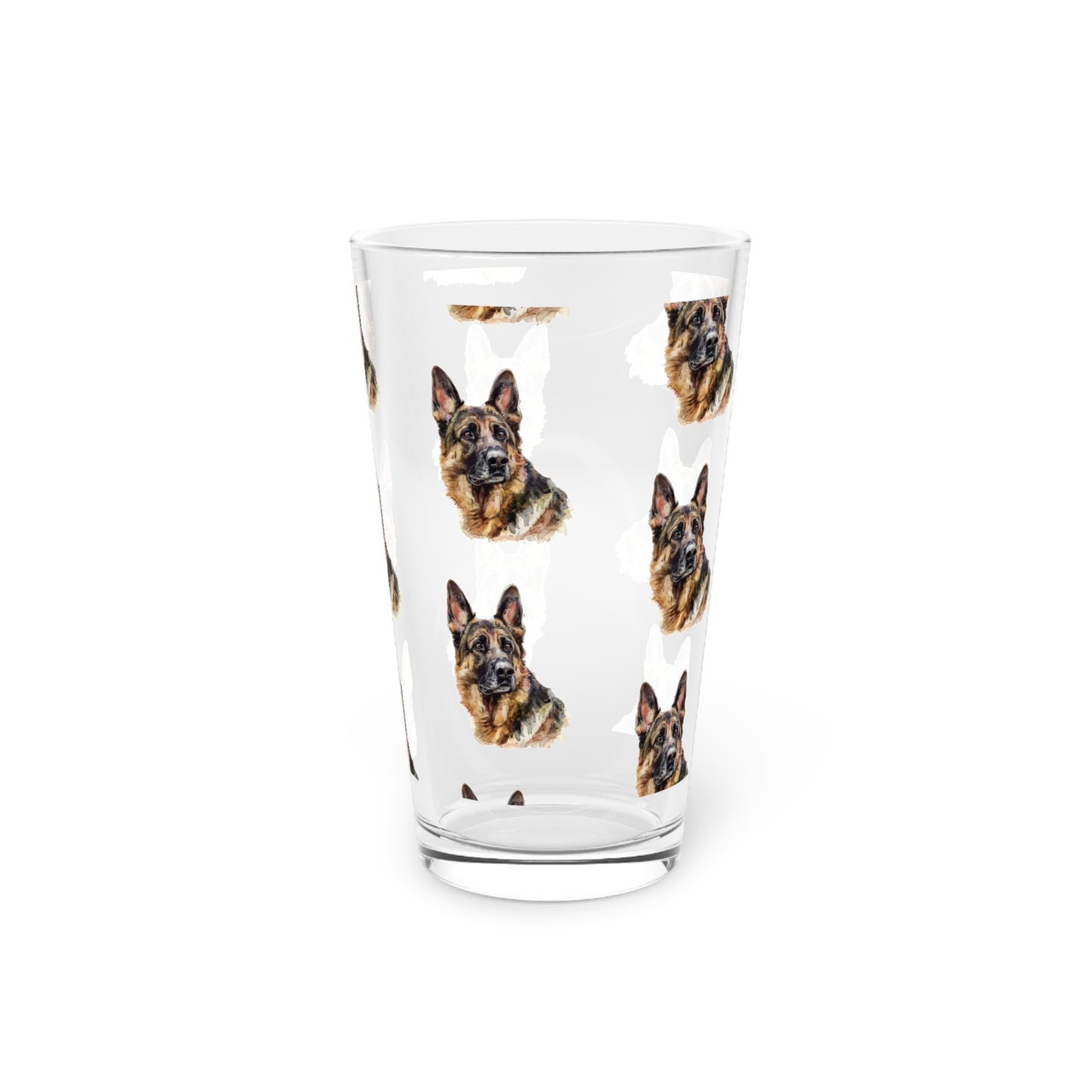 German Shepherd Head Drinking Glass