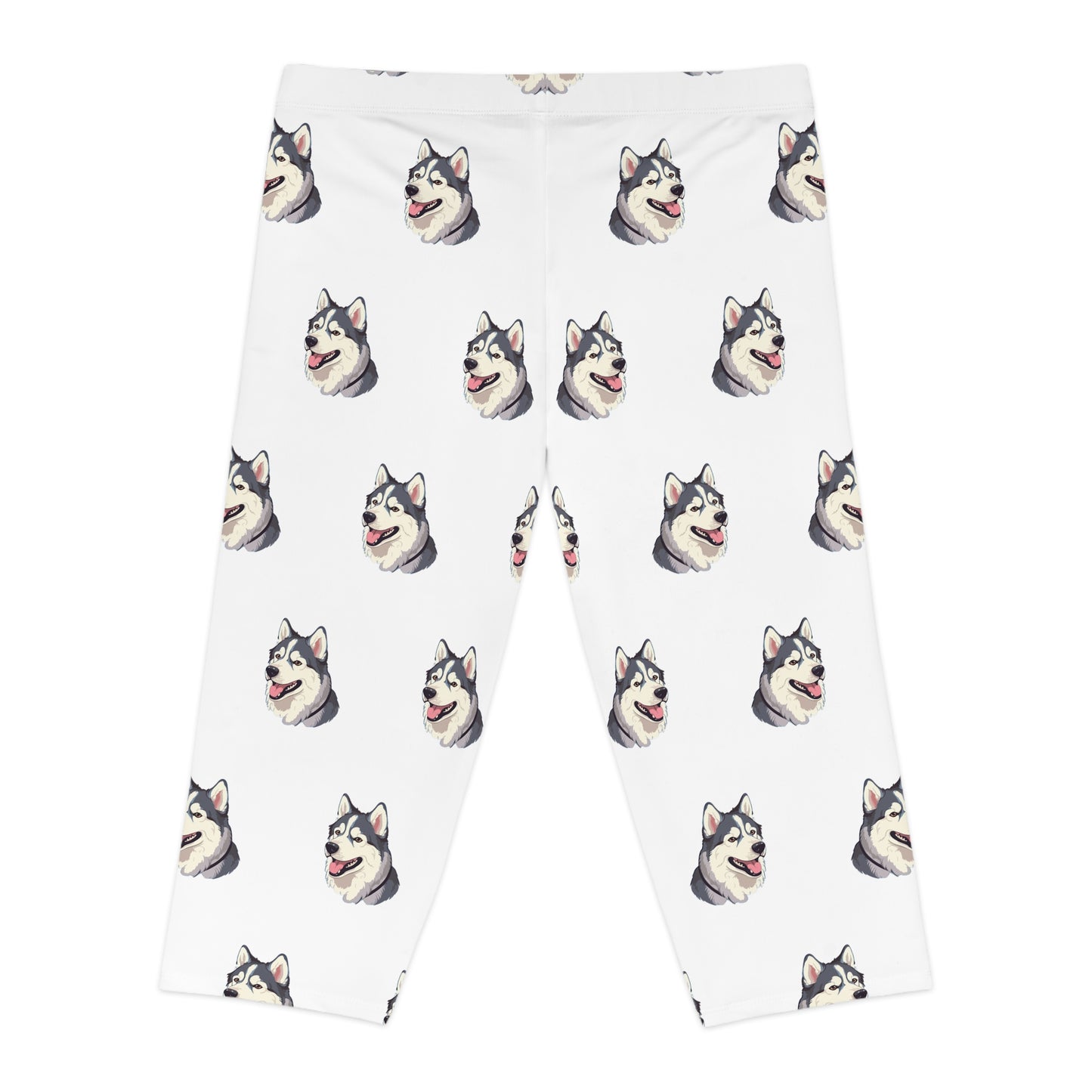 Malamute Head Women's Capri Leggings