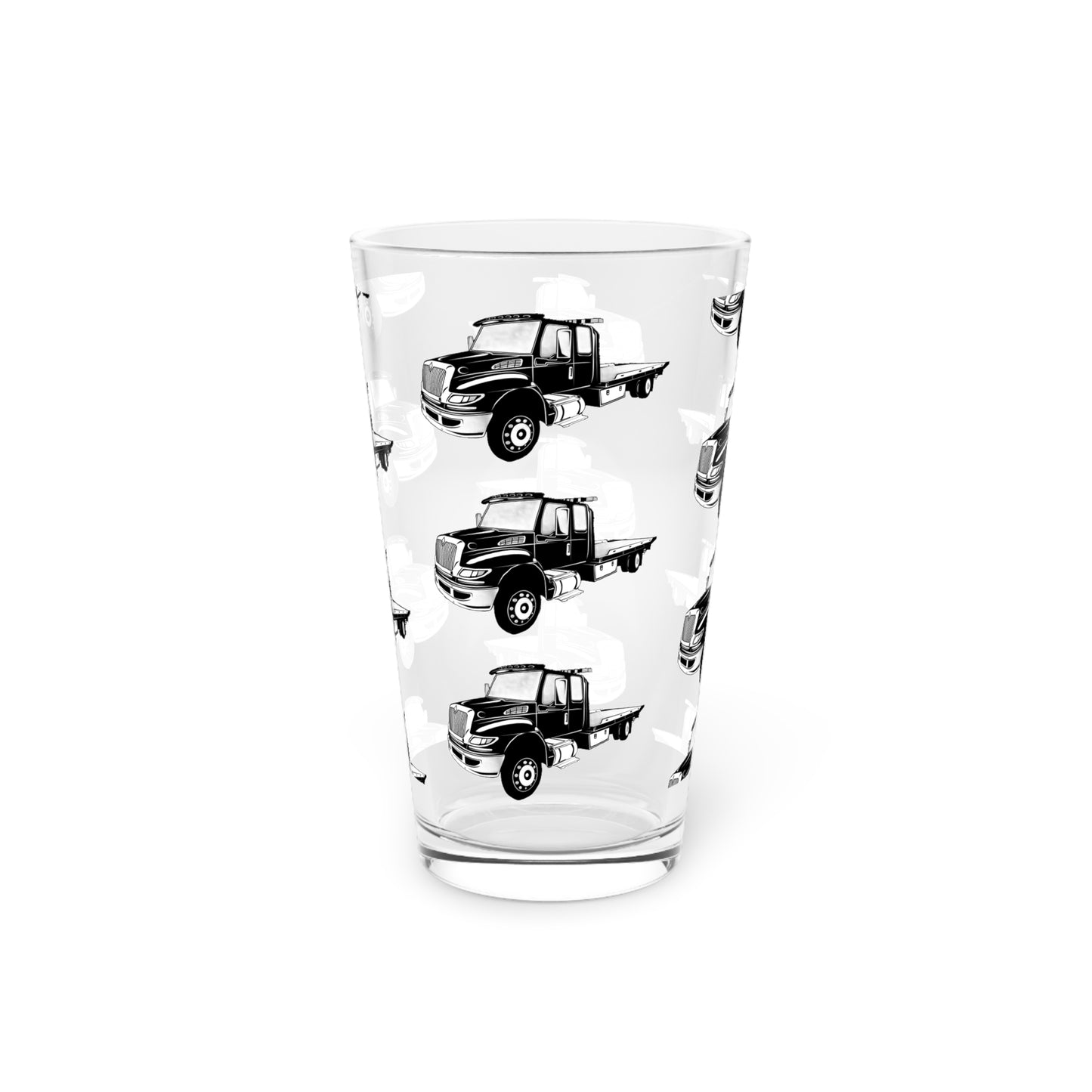 Flatbed Tow Truck Drinking Glass