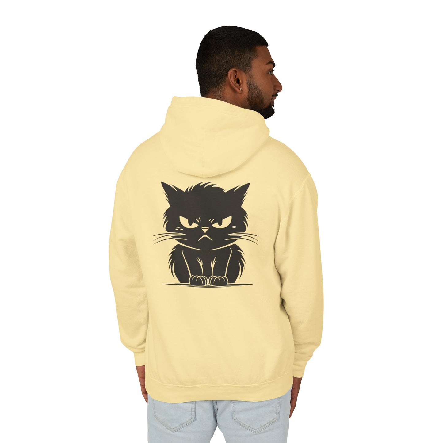Angry Cat Unisex Lightweight Hoodie