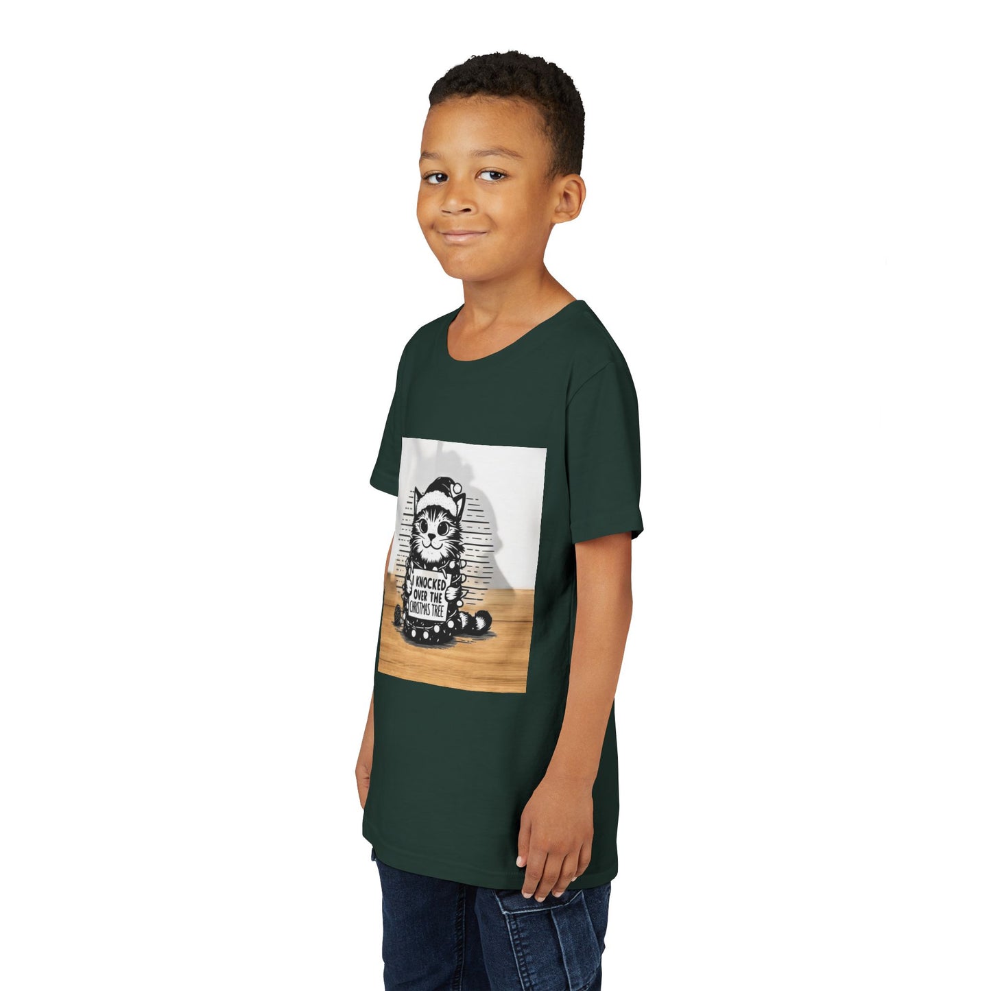 Naughty Cat Youth Unisex Short Sleeve Crewneck Tee
