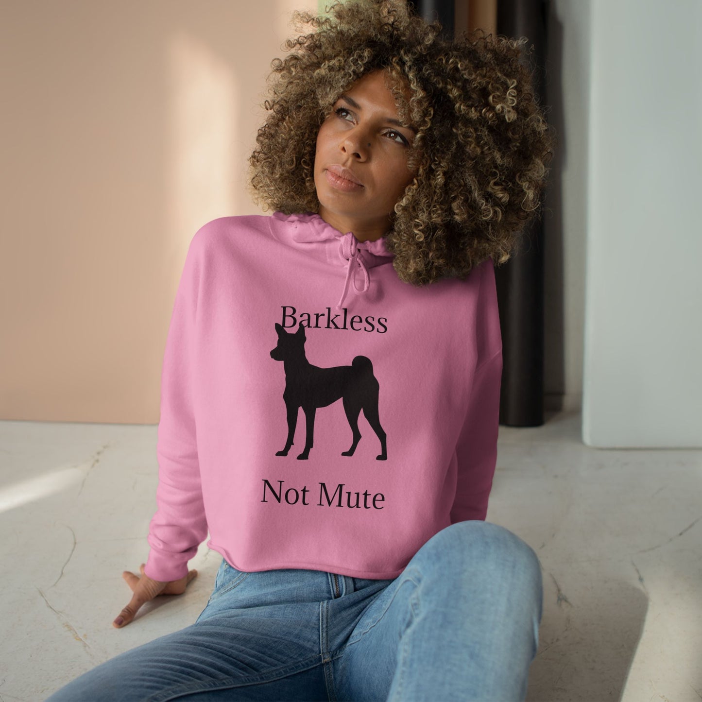 Barkless Not Mute Women's Crop Hoodie