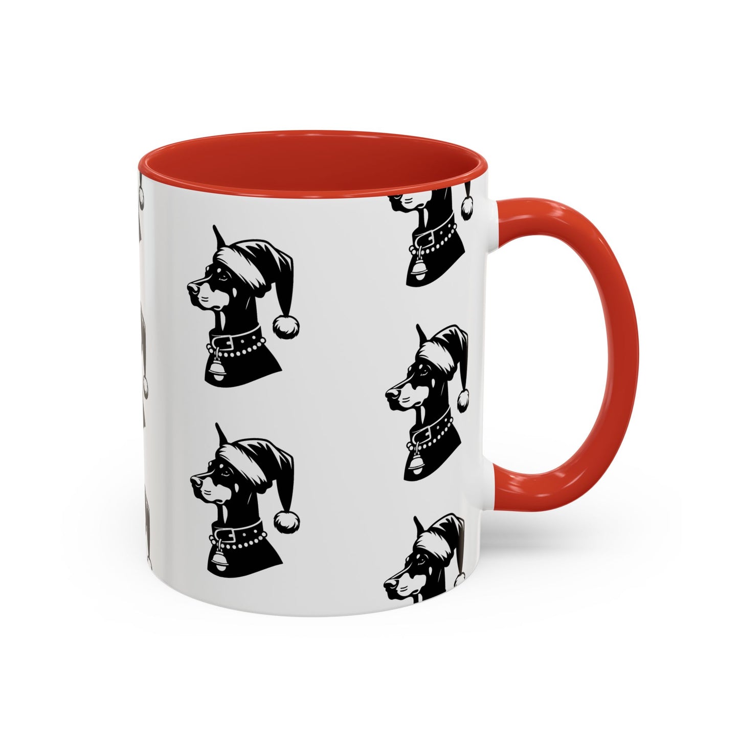 Santa Paws Doberman 2-Tone Coffee Mug