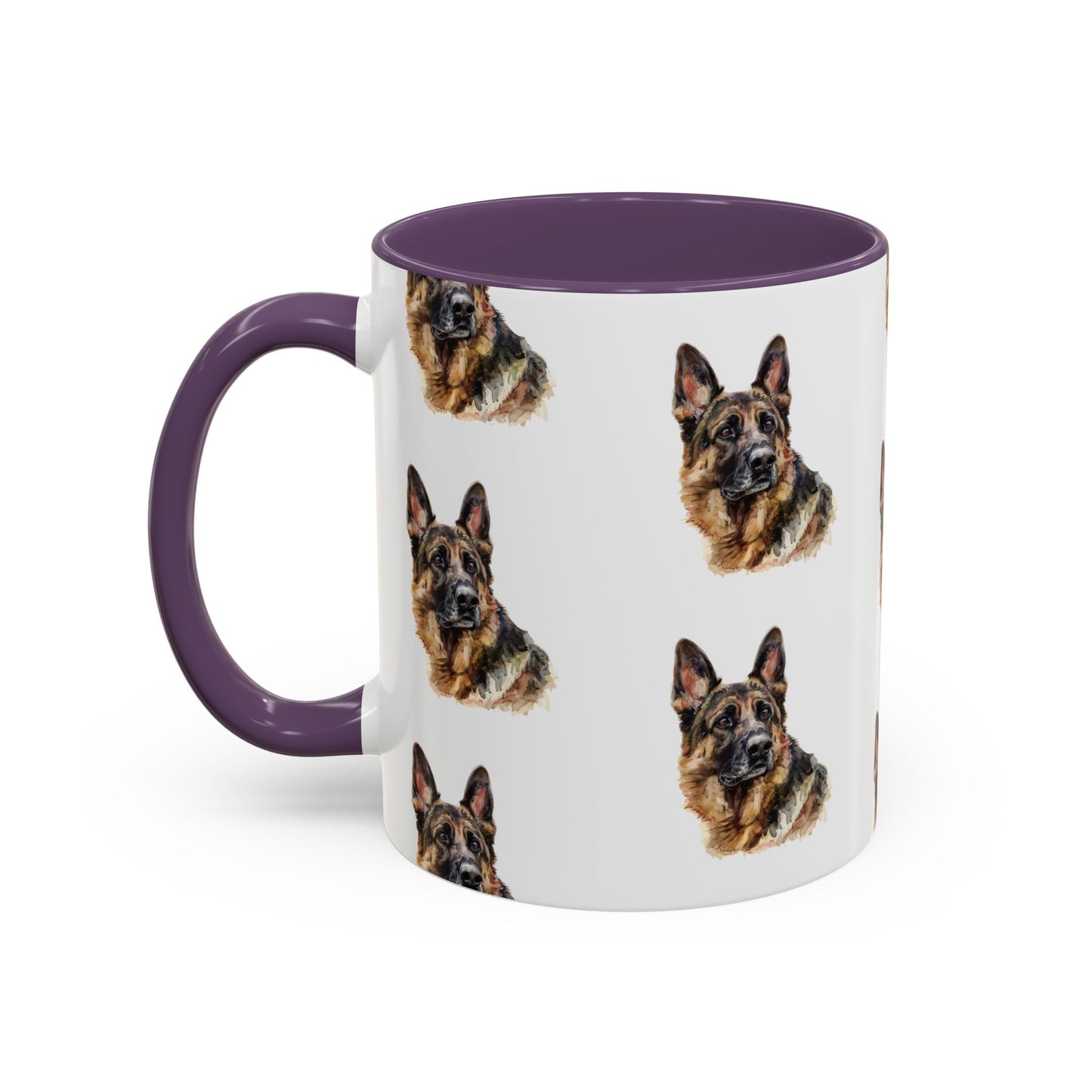 German Shepherd Head 2-Tone Coffee Mug