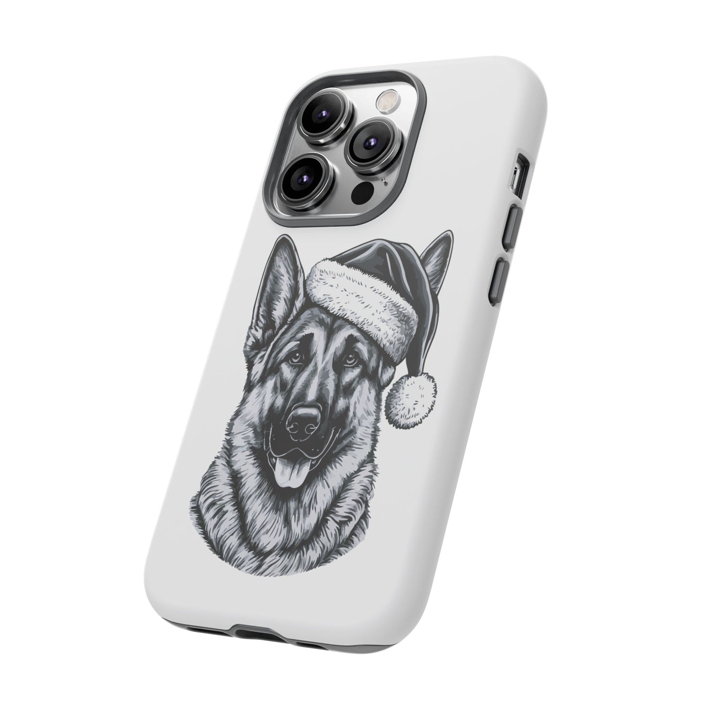 Santa Paws German Shepherd iPhone Case