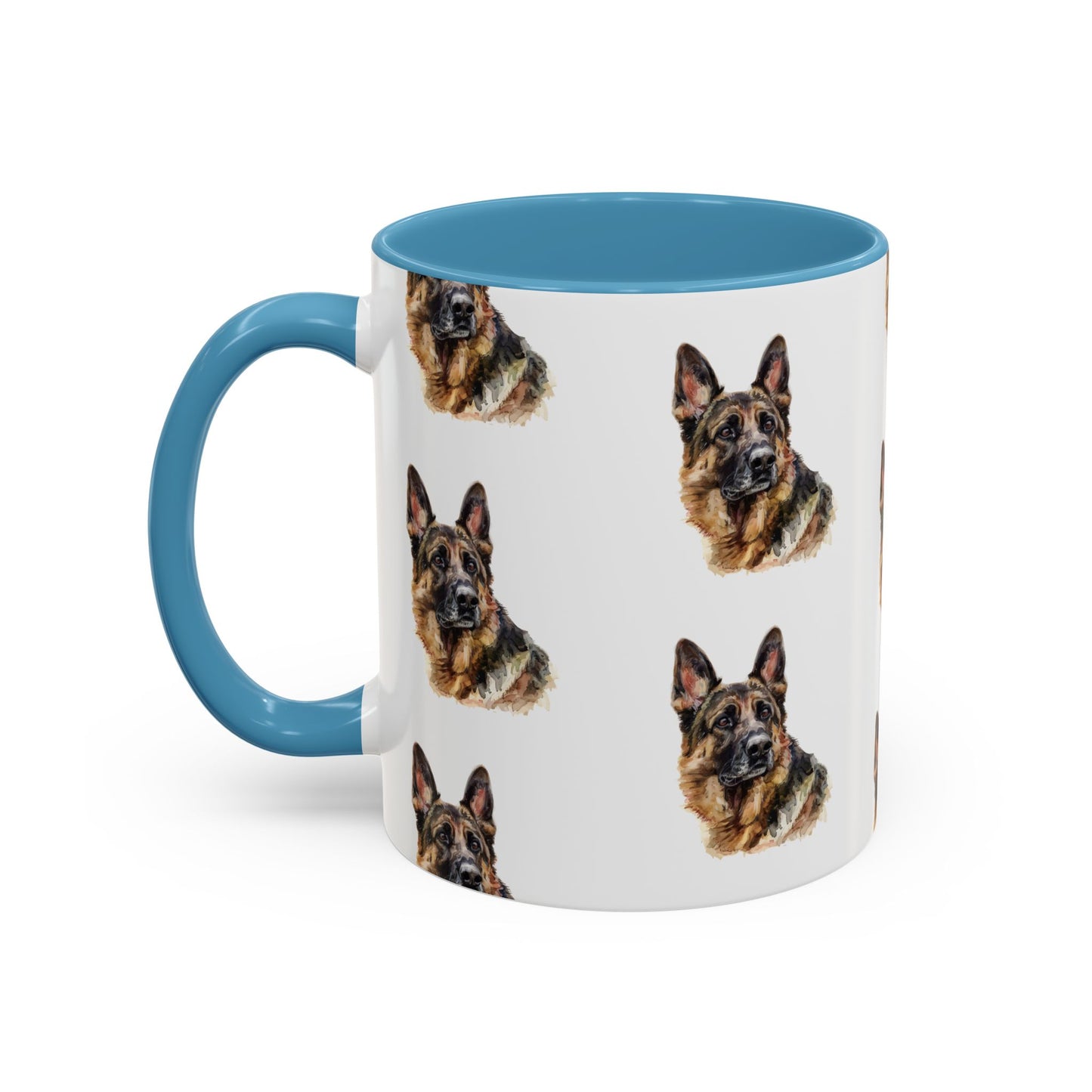 German Shepherd Head 2-Tone Coffee Mug