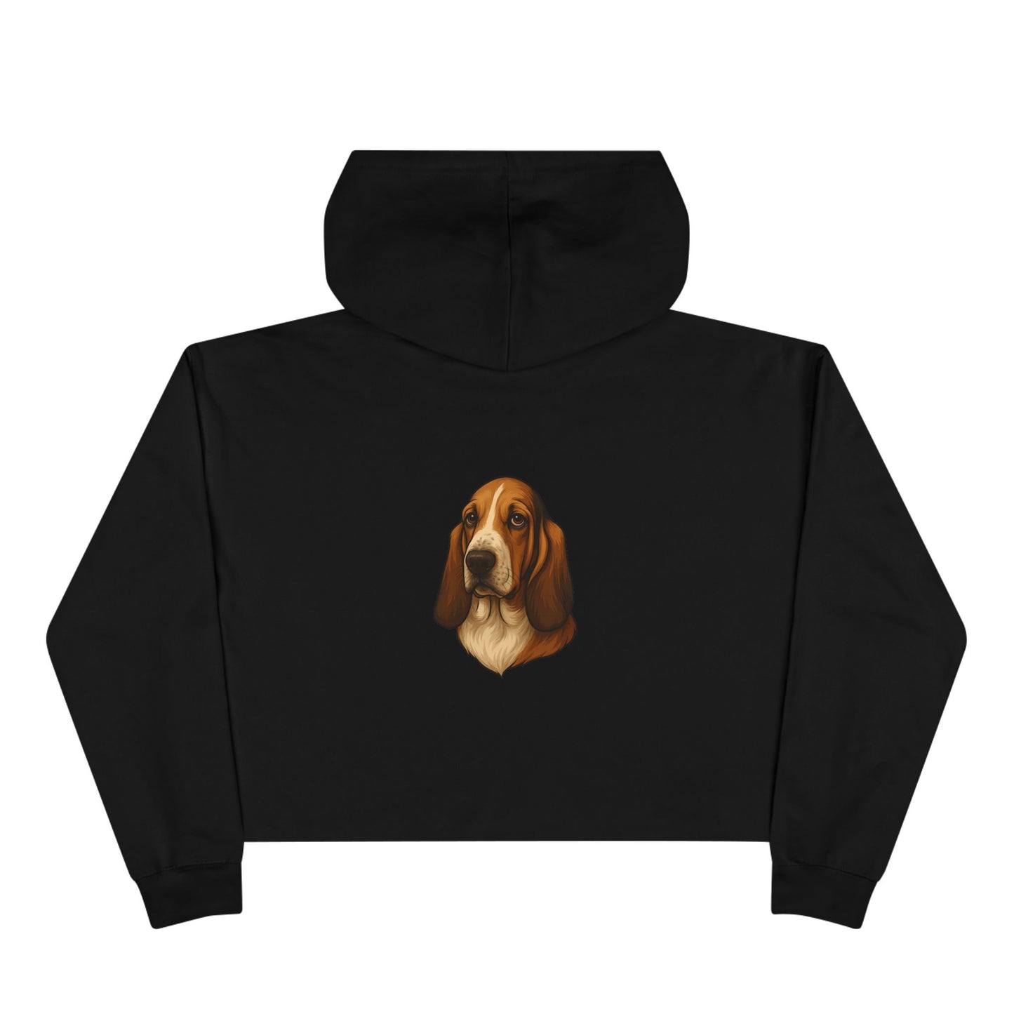 Basset Hound Head Women's Crop Hoodie