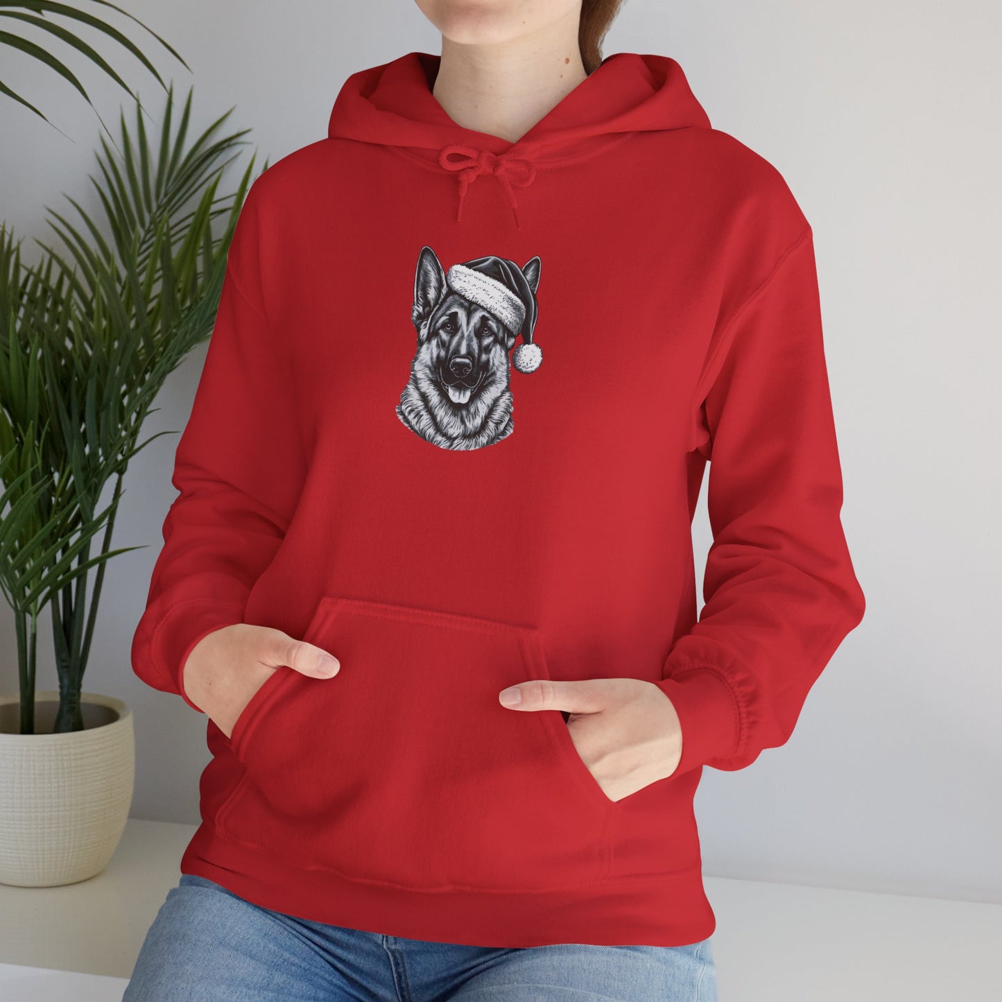 Santa Paws German Shepherd Unisex Hoodie