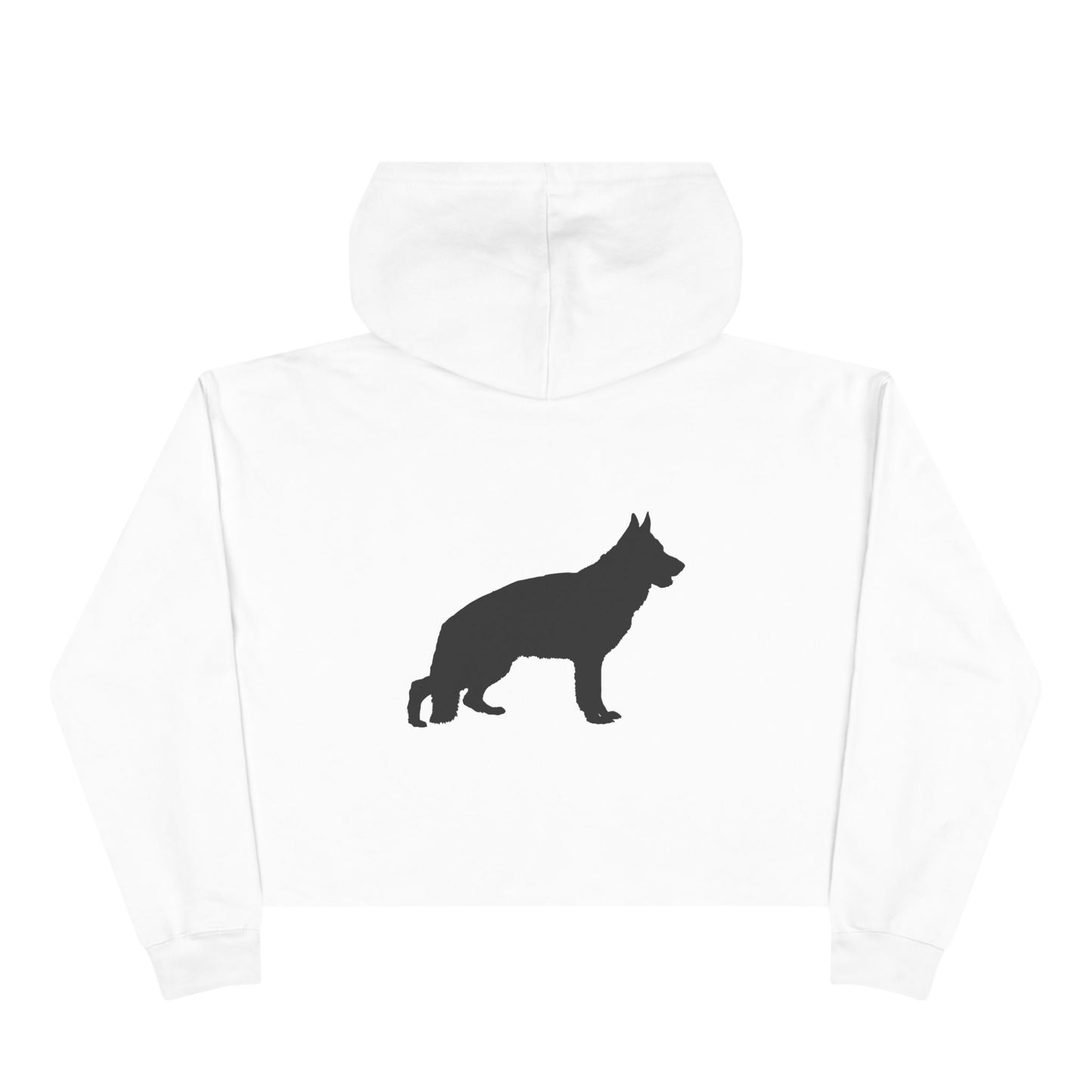 German Shepherd Silhouette Women's Crop Hoodie