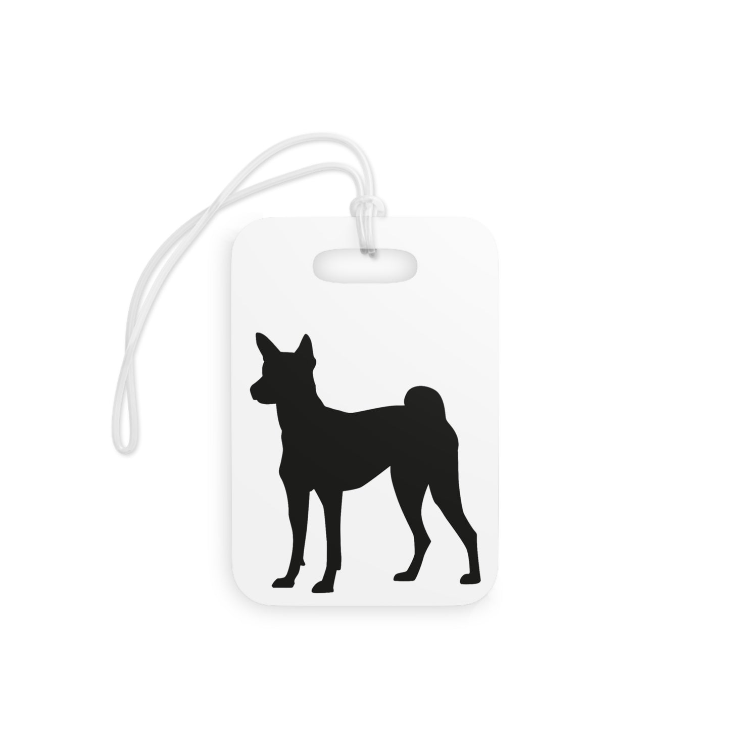 Basenji Silhouette Luggage Tag