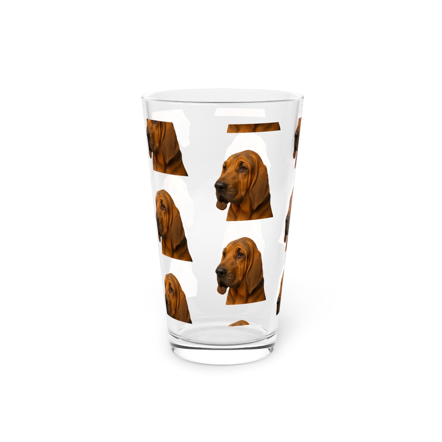 Bloodhound Head Drinking Glass