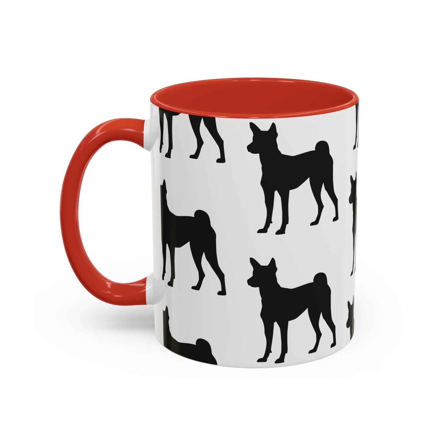 Basenji Silhouette 2-Tone Coffee Mug