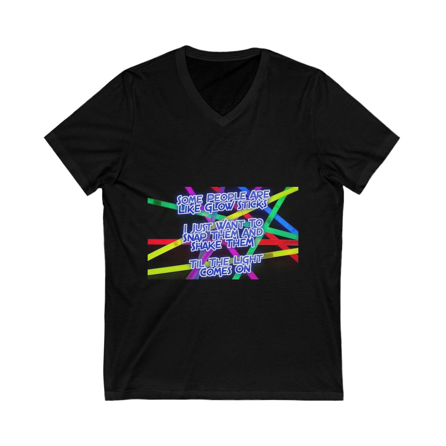 Glow Sticks Unisex Short Sleeve V-Neck Tee