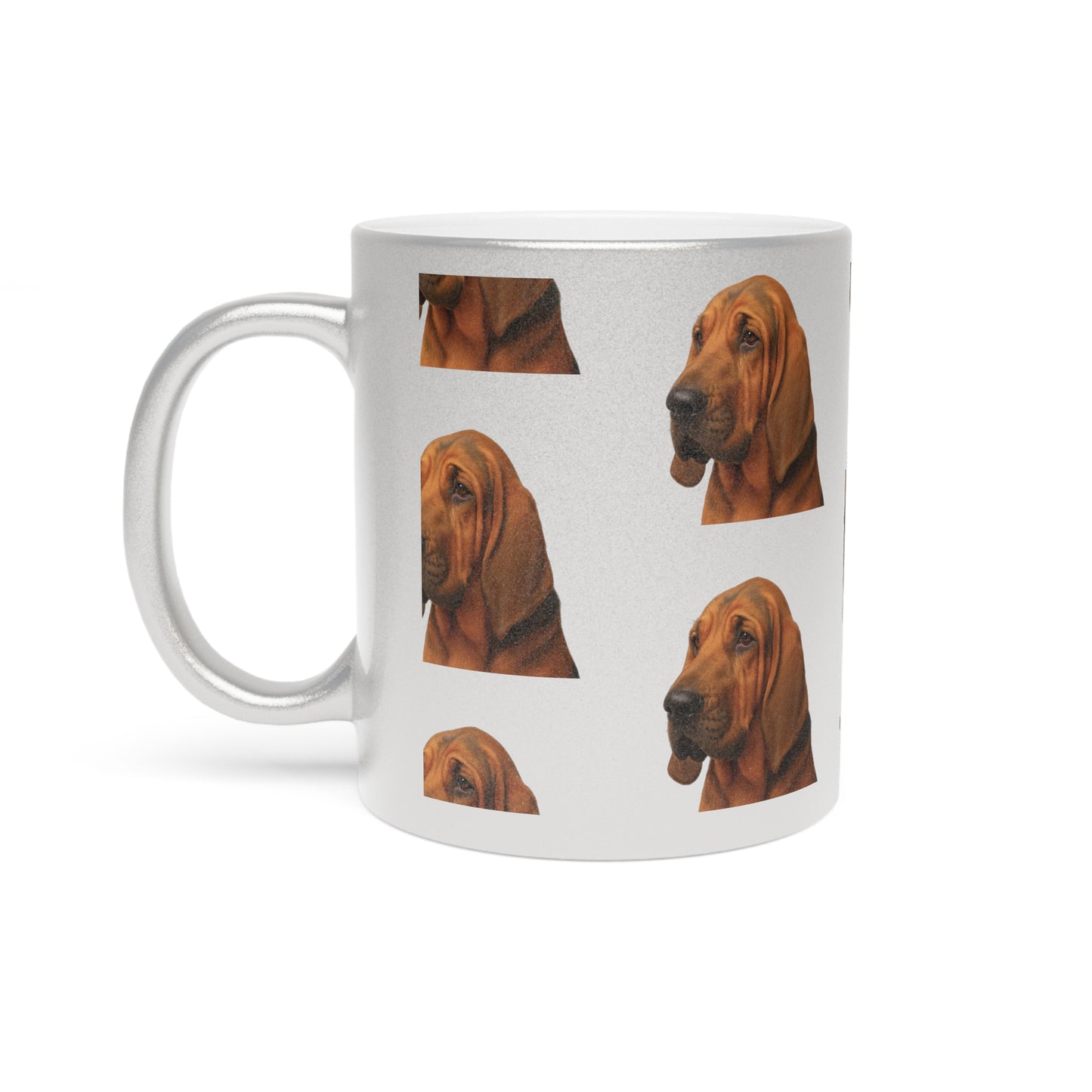 Bloodhound Head Metallic Coffee Mug