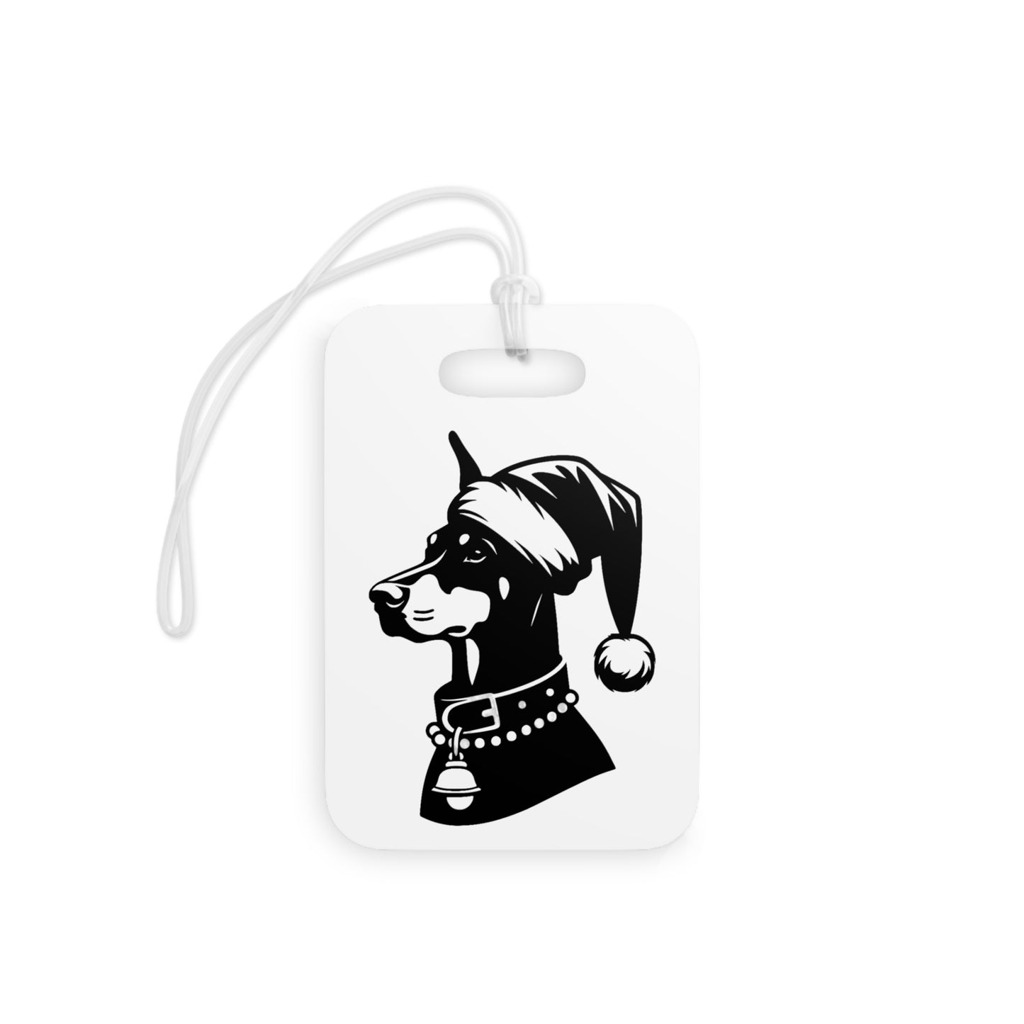 Santa Paws Doberman Luggage Tag