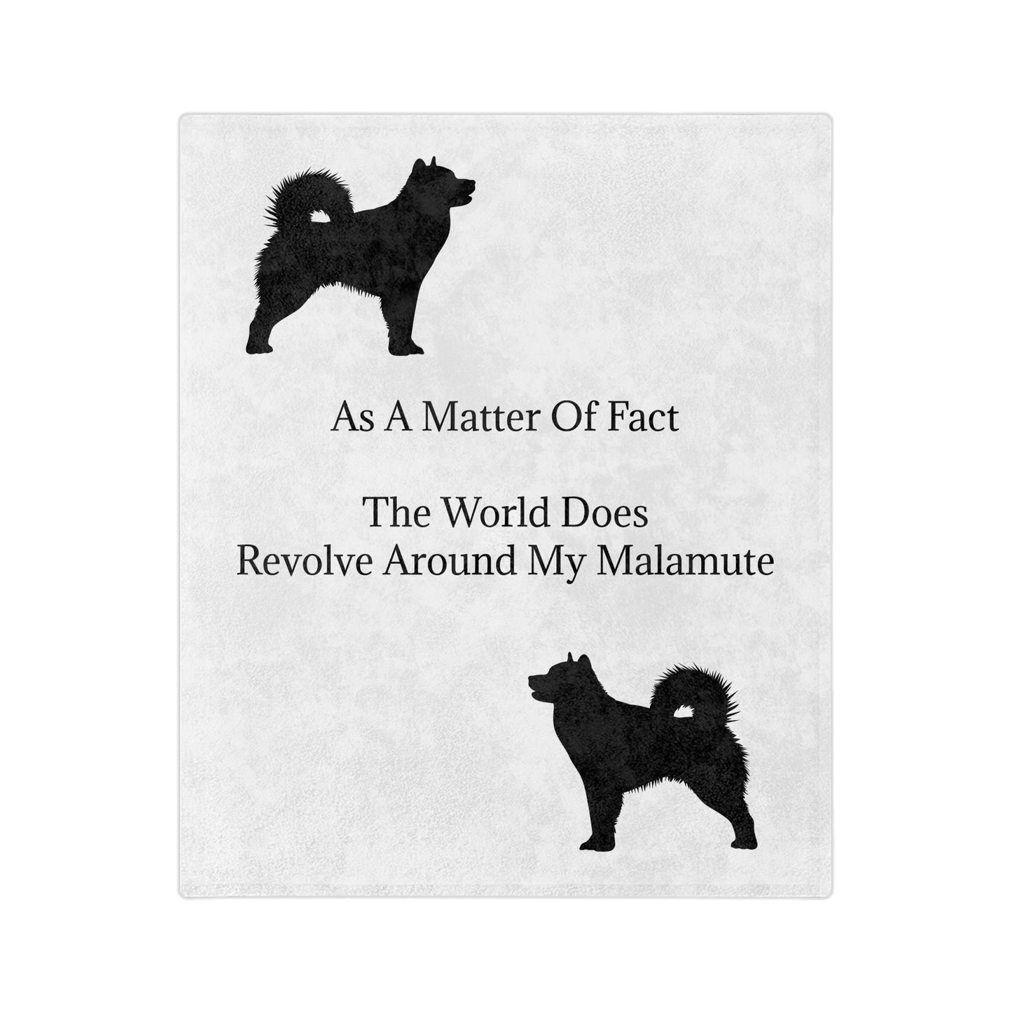 Matter Of Fact Malamute Velveteen Microfiber Blanket