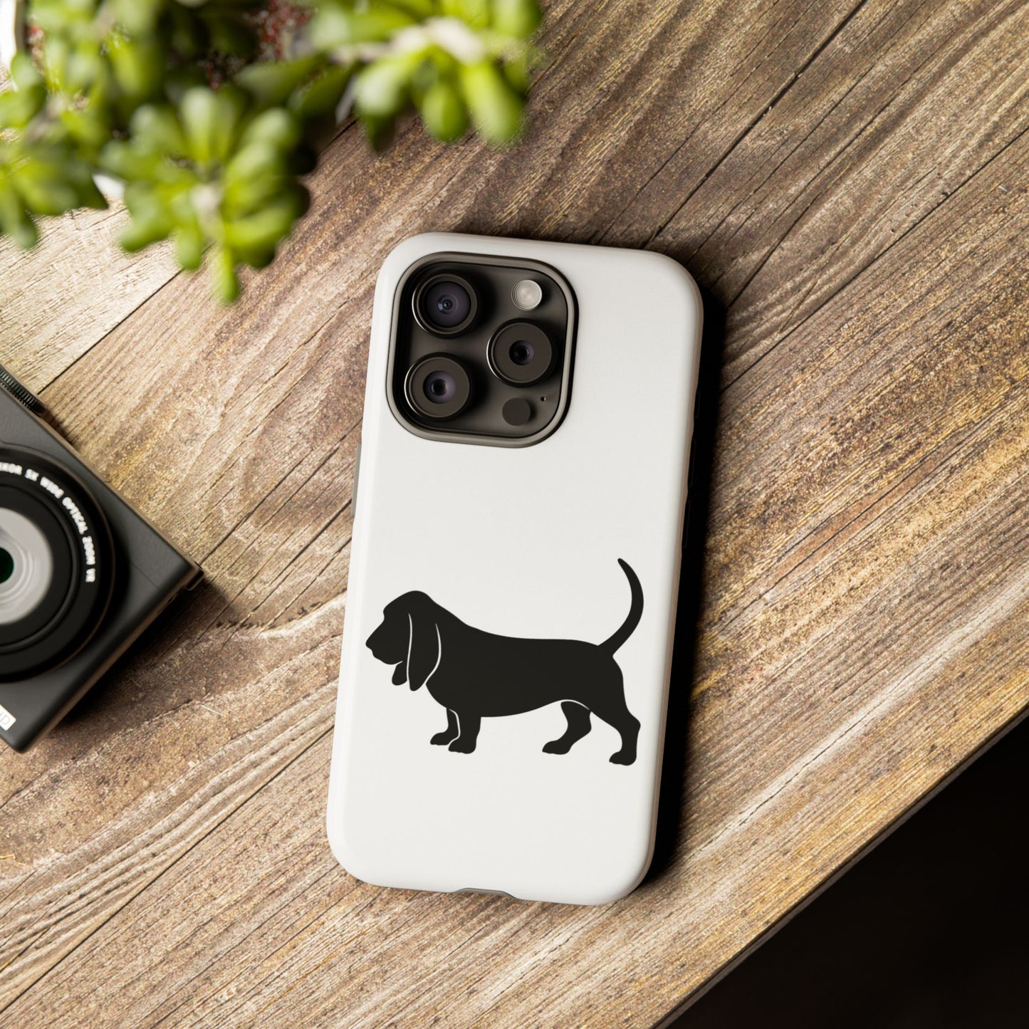 Basset Hound Silhouette iPhone Case