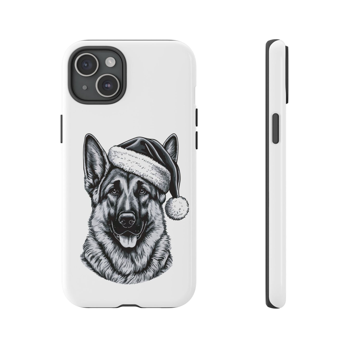 Santa Paws German Shepherd iPhone Case