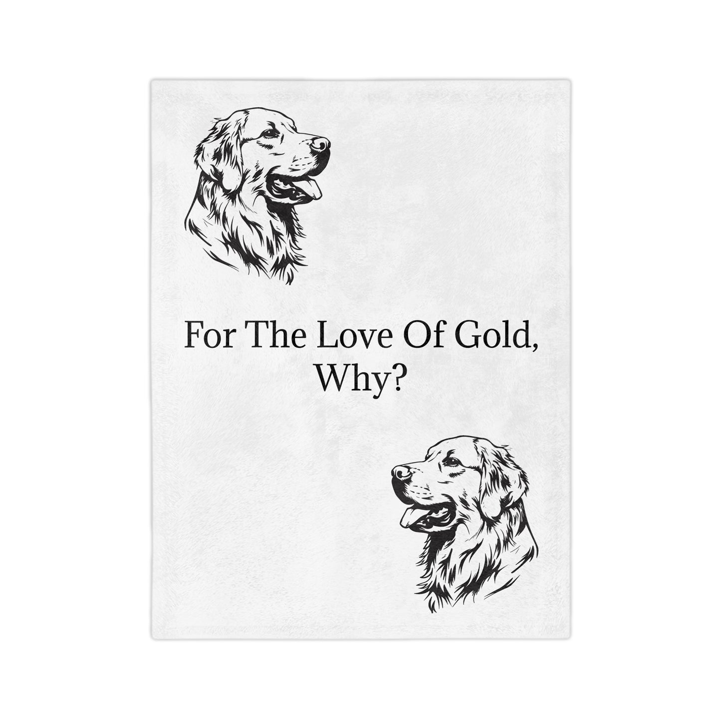 For The Love Of Gold Velveteen Microfiber Blanket