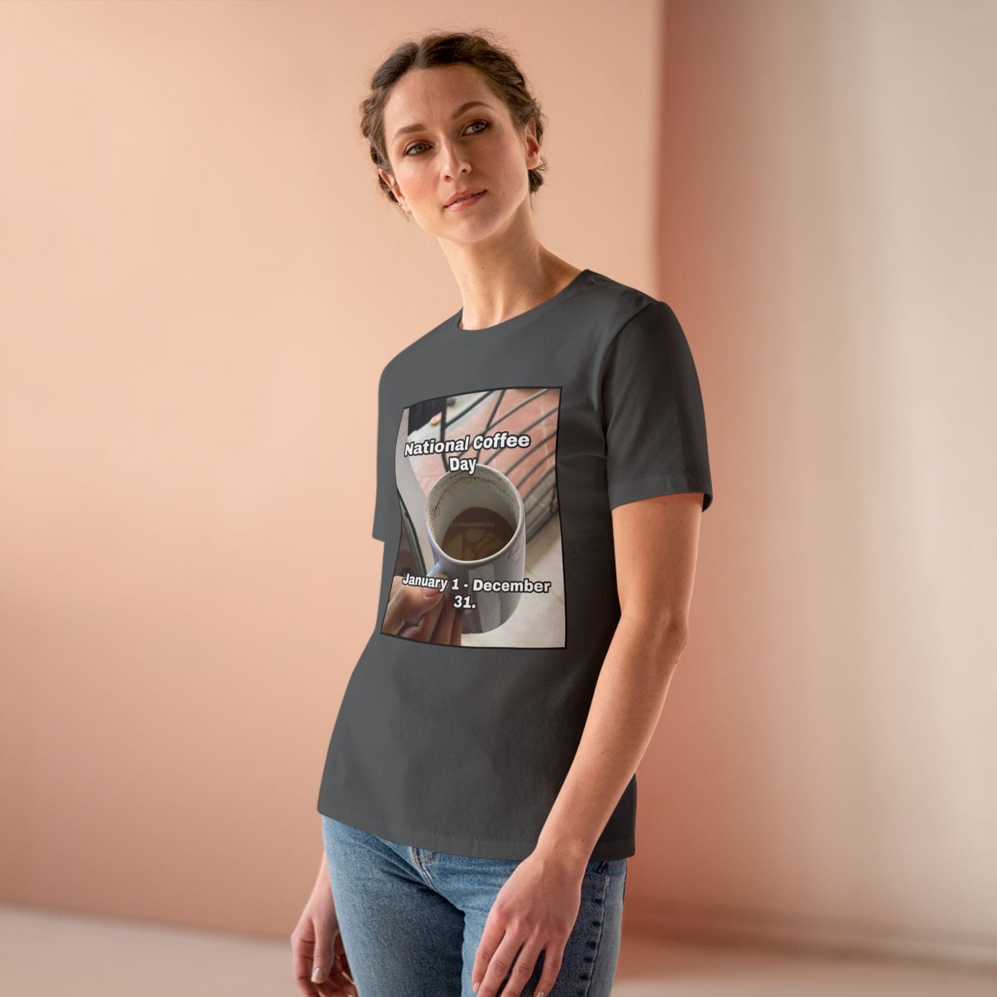 National Coffee Day Women's Short Sleeve Crewneck Tee