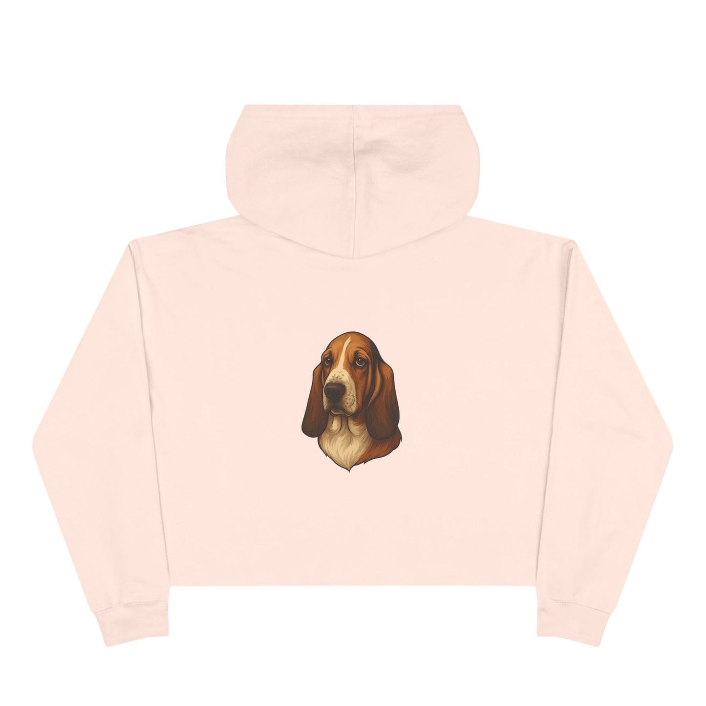 Basset Hound Head Women's Crop Hoodie