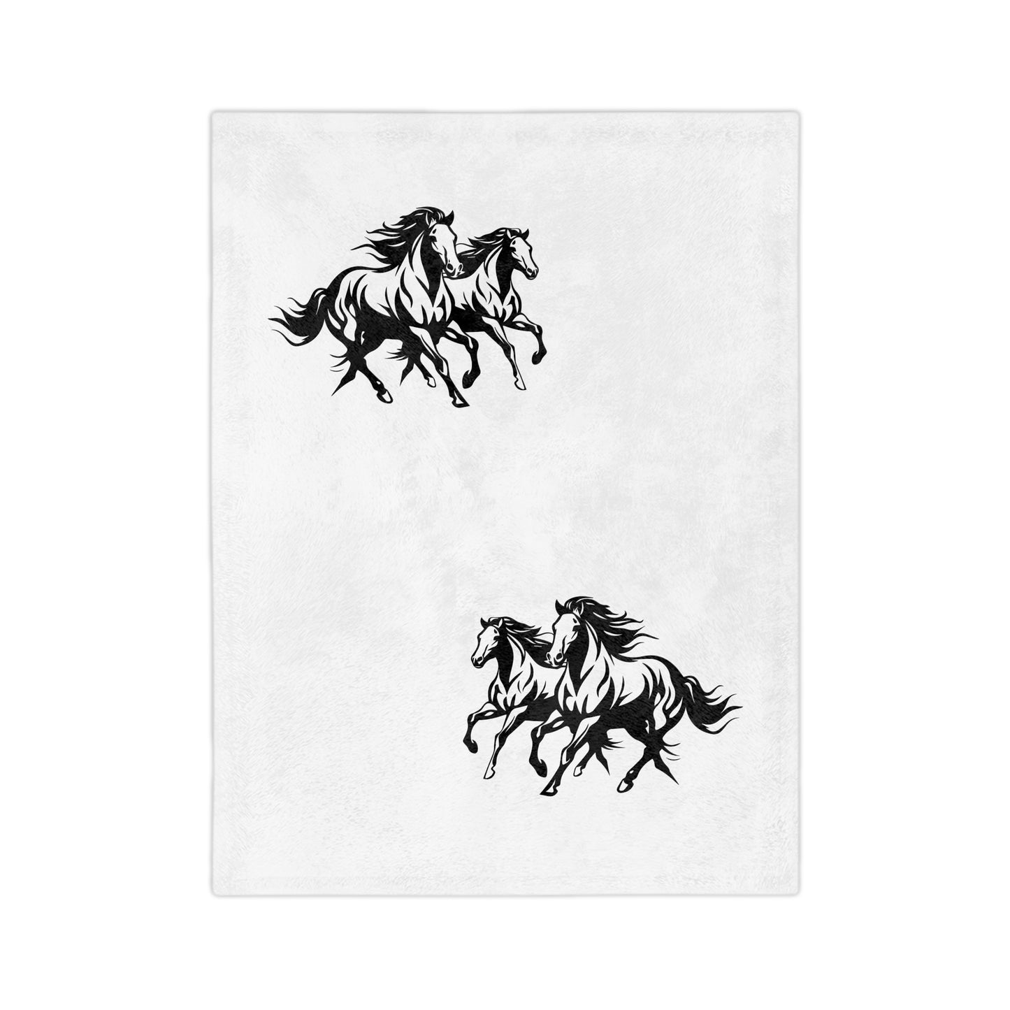 Horsin' Around Velveteen Microfiber Blanket