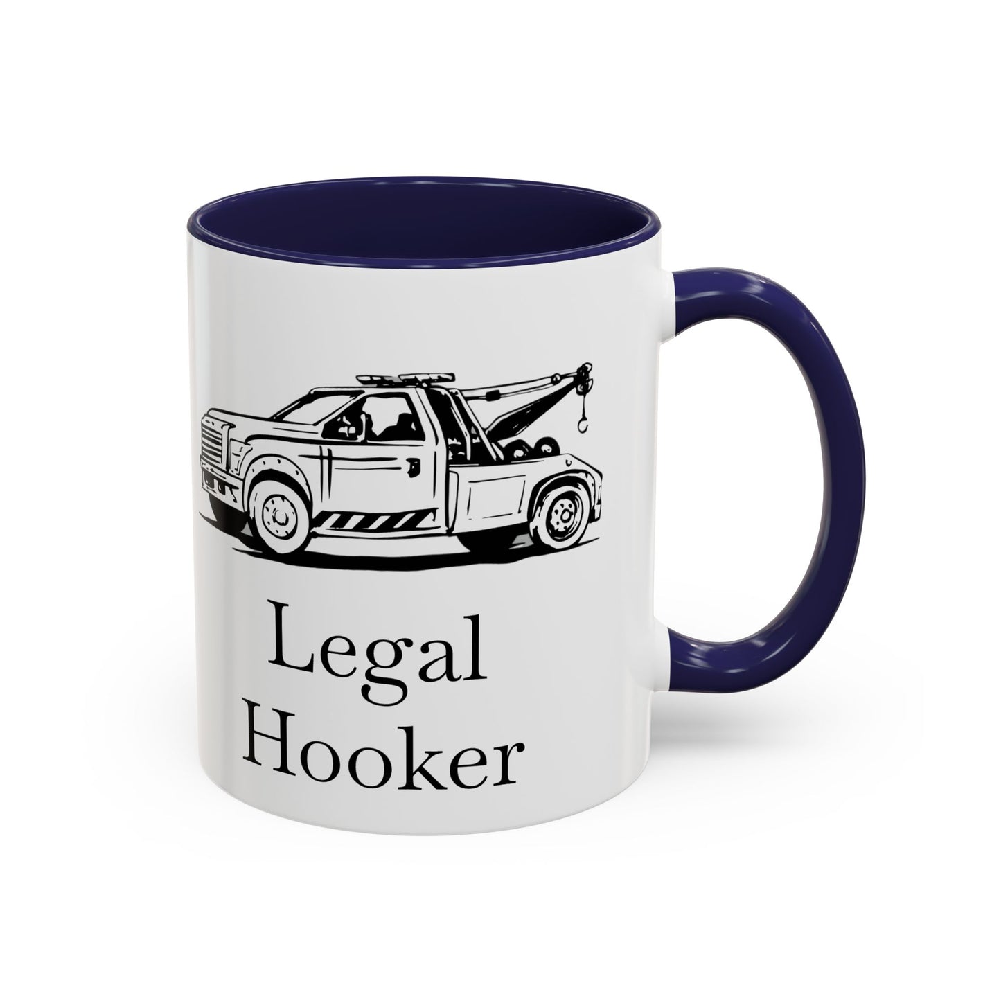 Legal H**ker Wheel Lift Tow Truck 2-Tone Coffee Mug