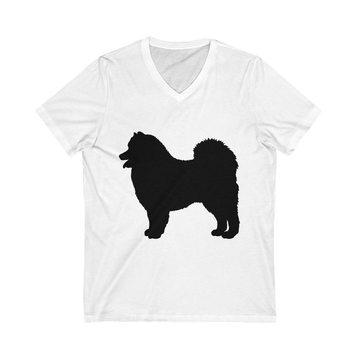 Samoyed Silhouette Unisex Short Sleeve V-Neck Tee