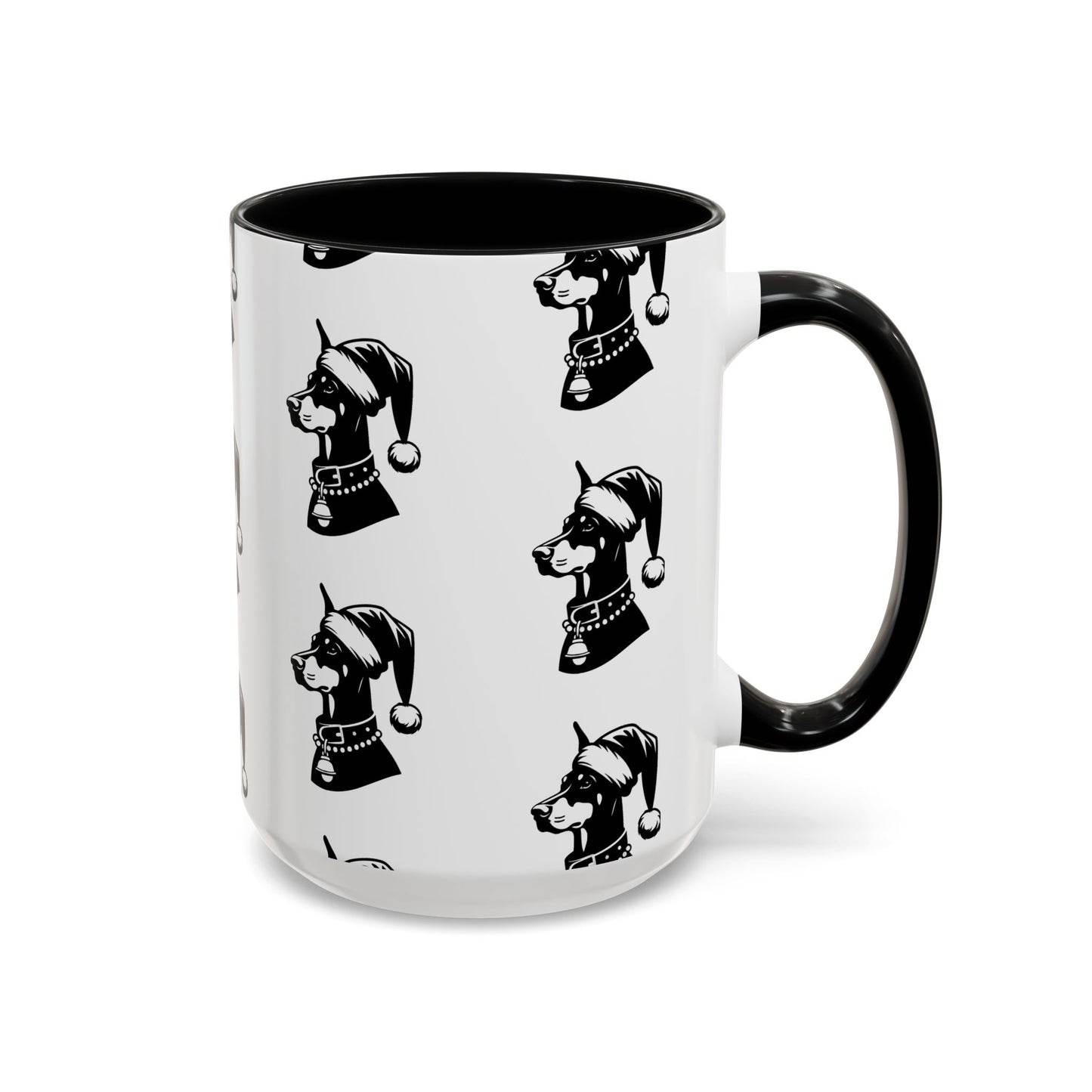 Santa Paws Doberman 2-Tone Coffee Mug