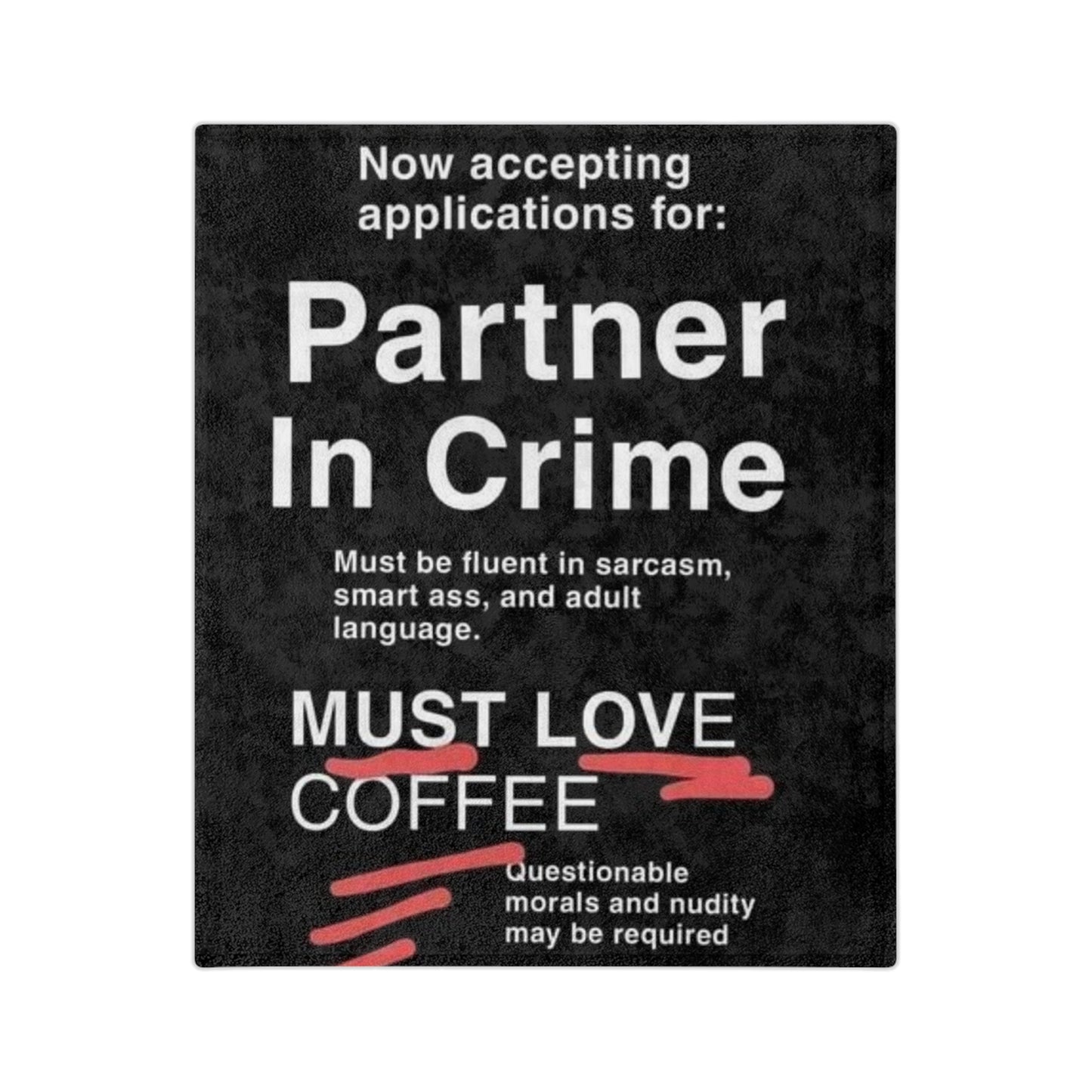 Partner In Crime Velveteen Microfiber Blanket