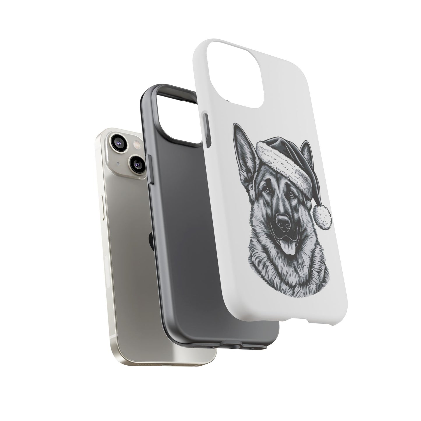 Santa Paws German Shepherd iPhone Case