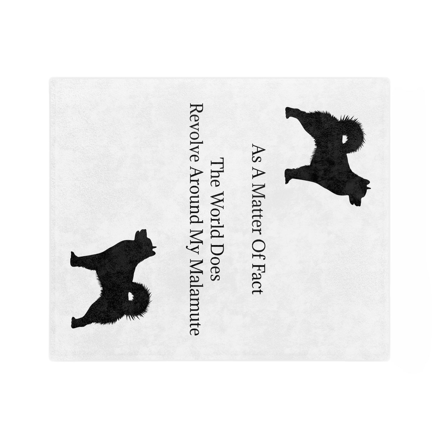 Matter Of Fact Malamute Velveteen Microfiber Blanket
