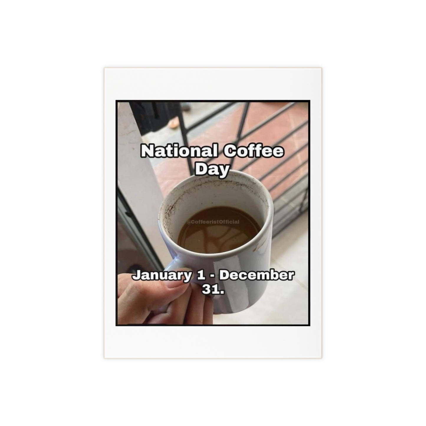 National Coffee Day Ceramic Photo Tile