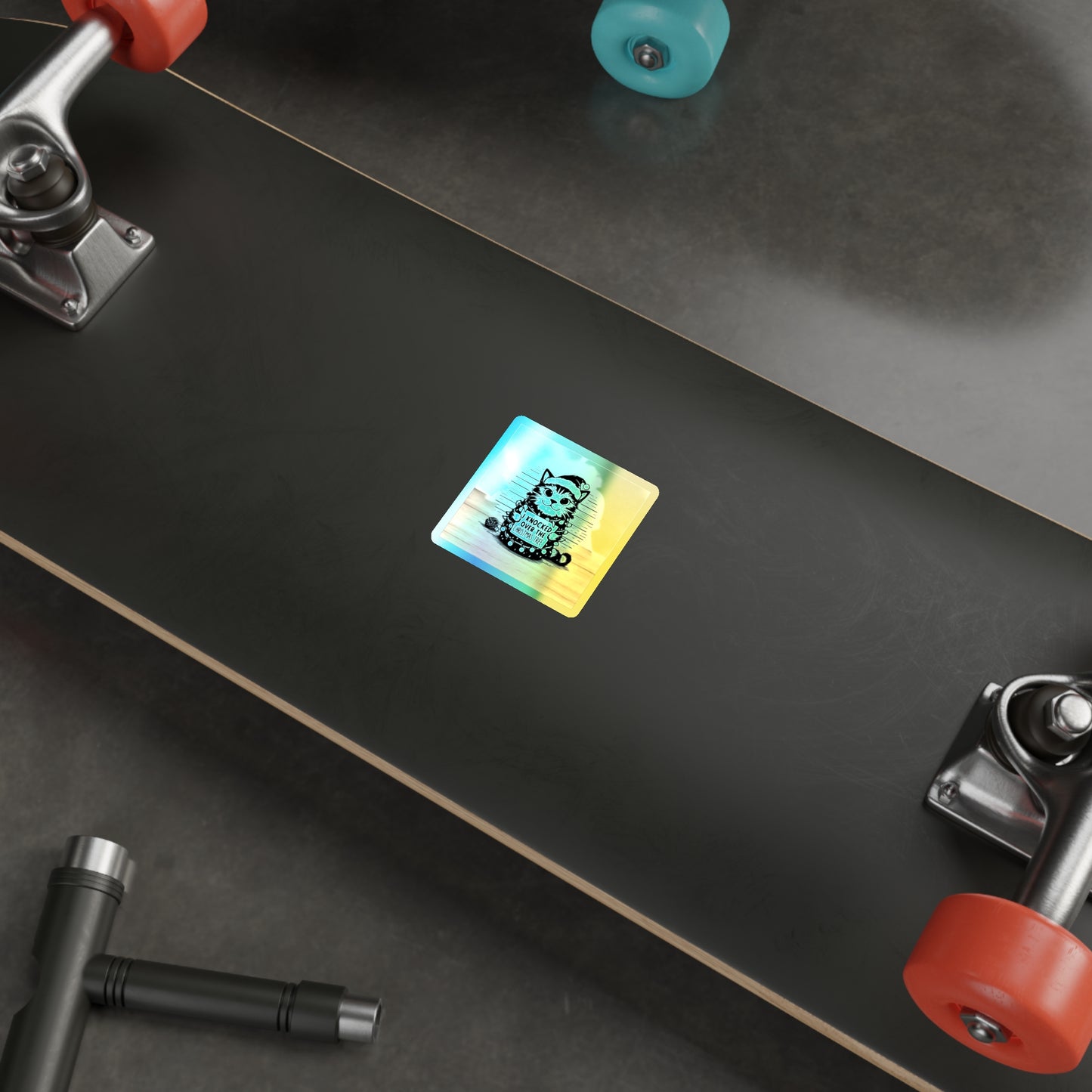 Naughty Cat Holographic Sticker