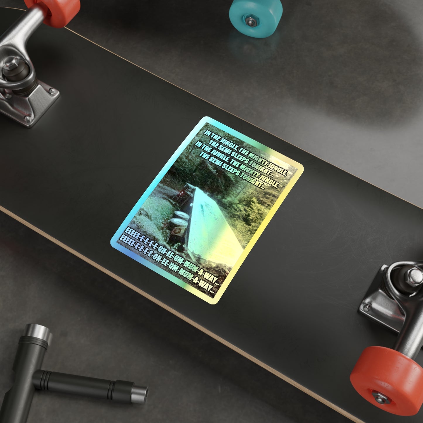 Semi Sleeps Holographic Sticker