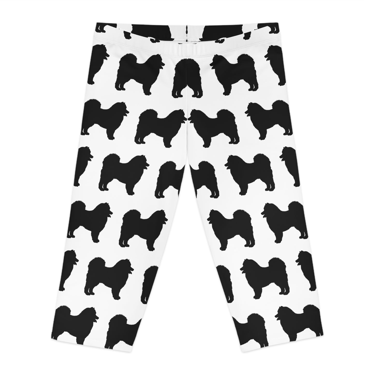Samoyed Silhouette Women's Capri Leggings
