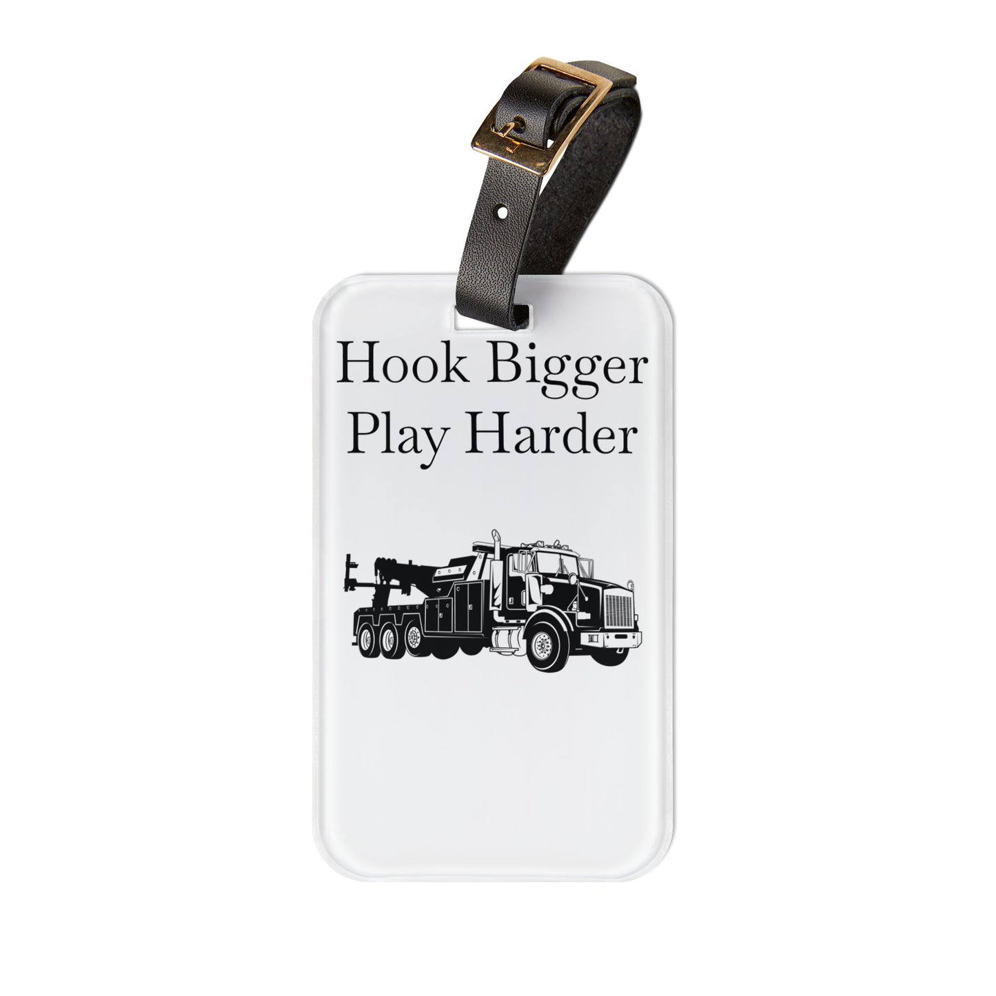 Hook Bigger Leather Strap Luggage Tag