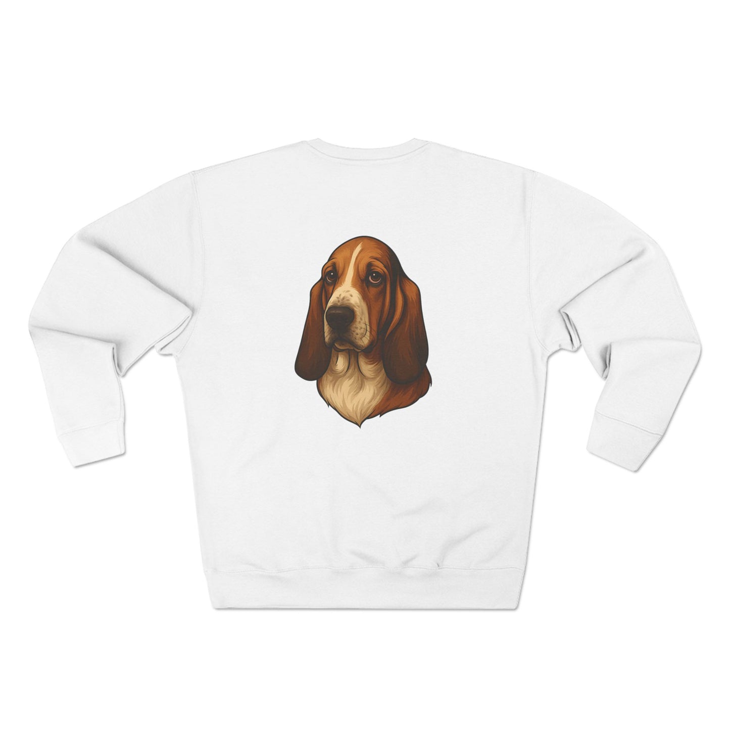 Basset Hound Head Unisex Crewneck Sweatshirt