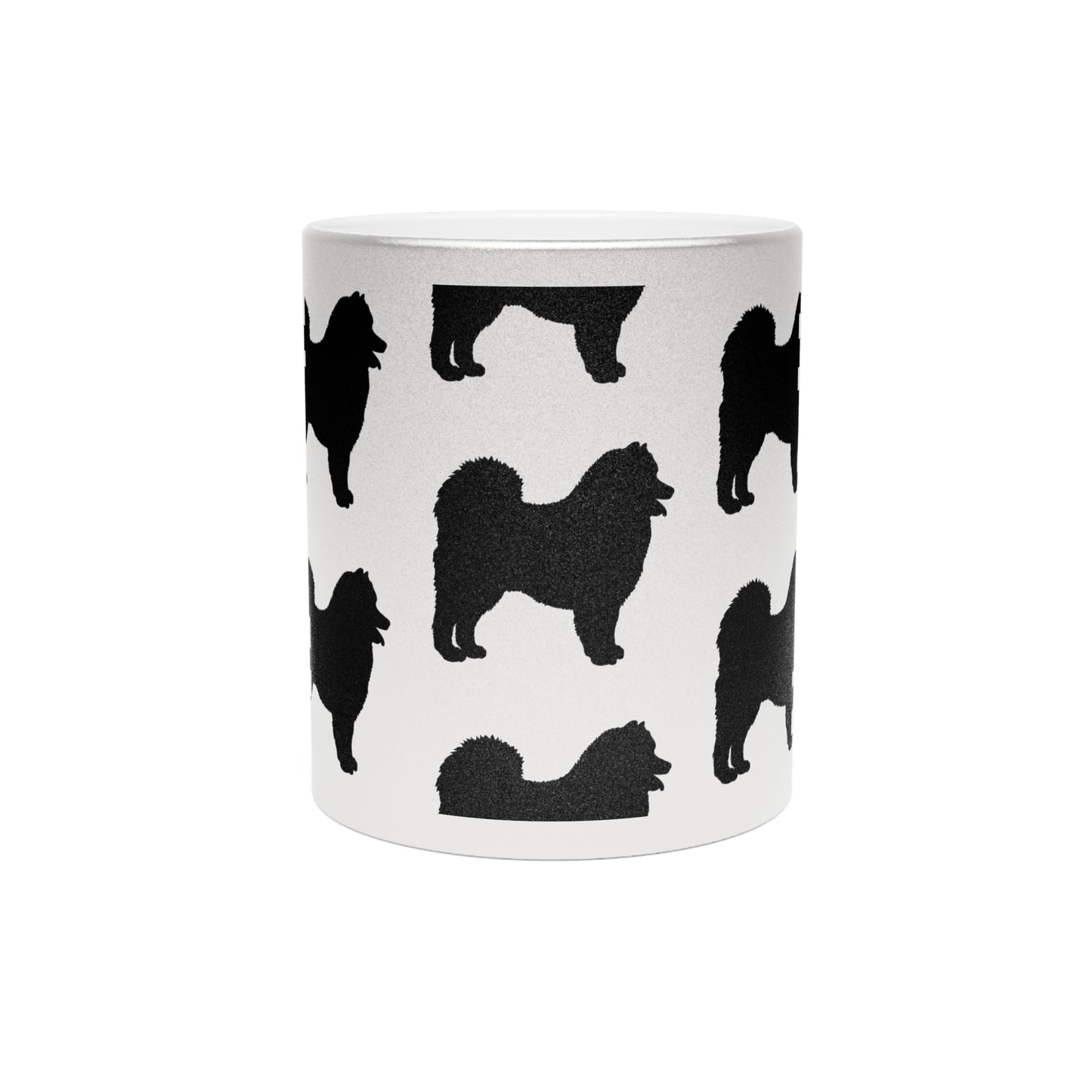 Samoyed Silhouette Metallic Coffee Mug