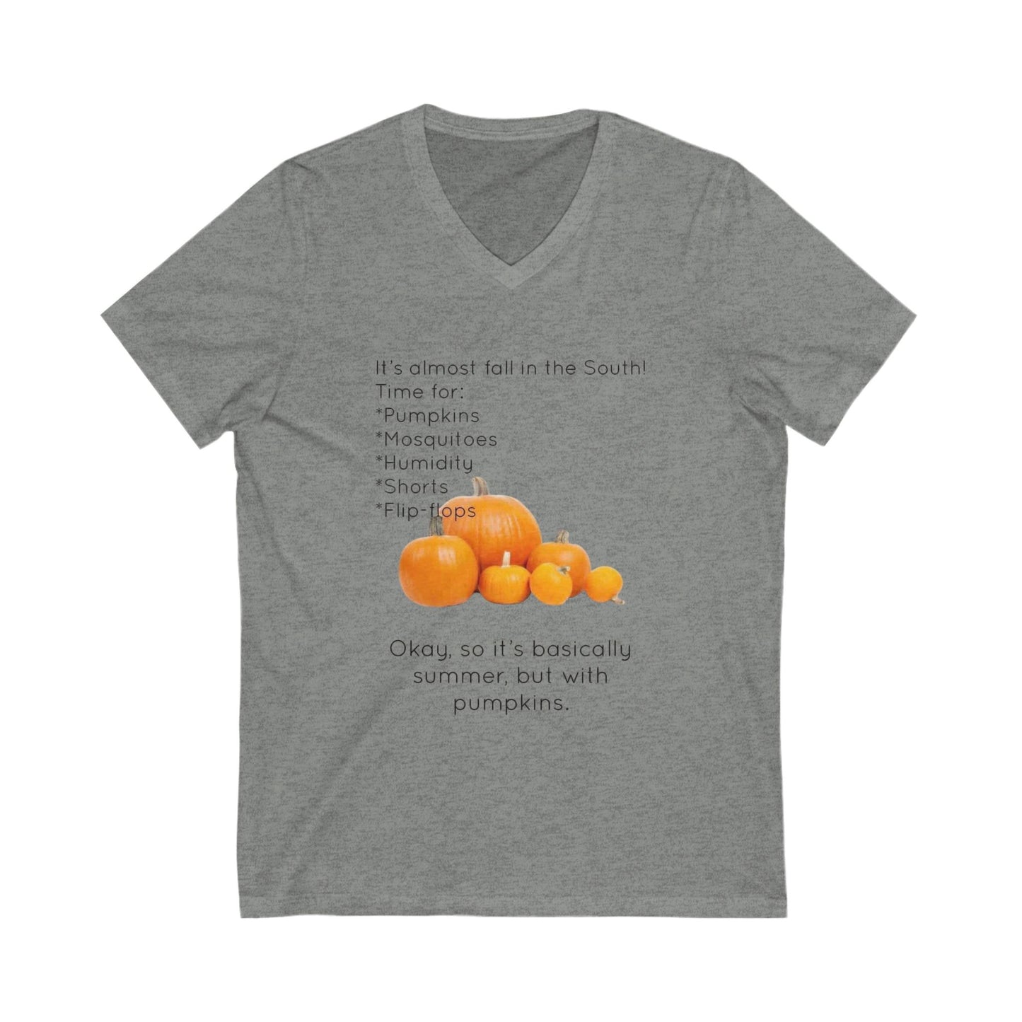 Fall In The South Unisex Short Sleeve V-Neck Tee