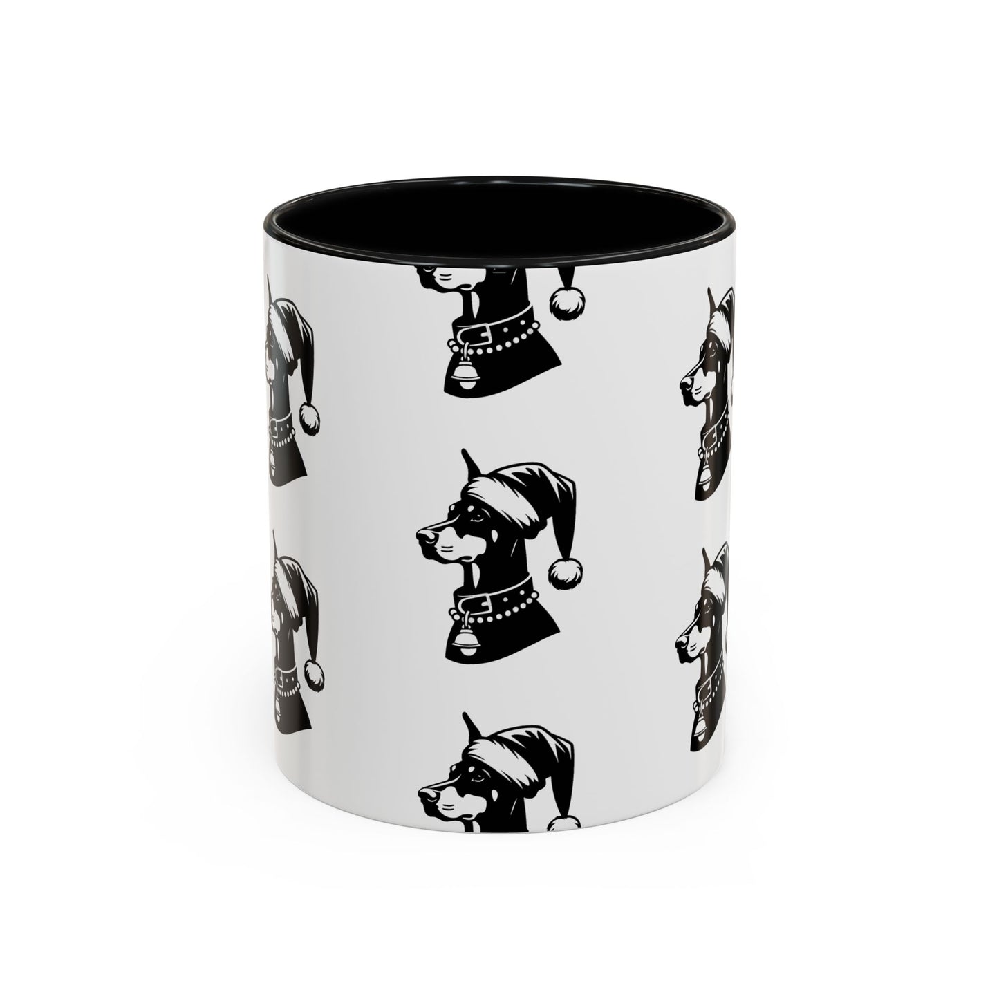 Santa Paws Doberman 2-Tone Coffee Mug