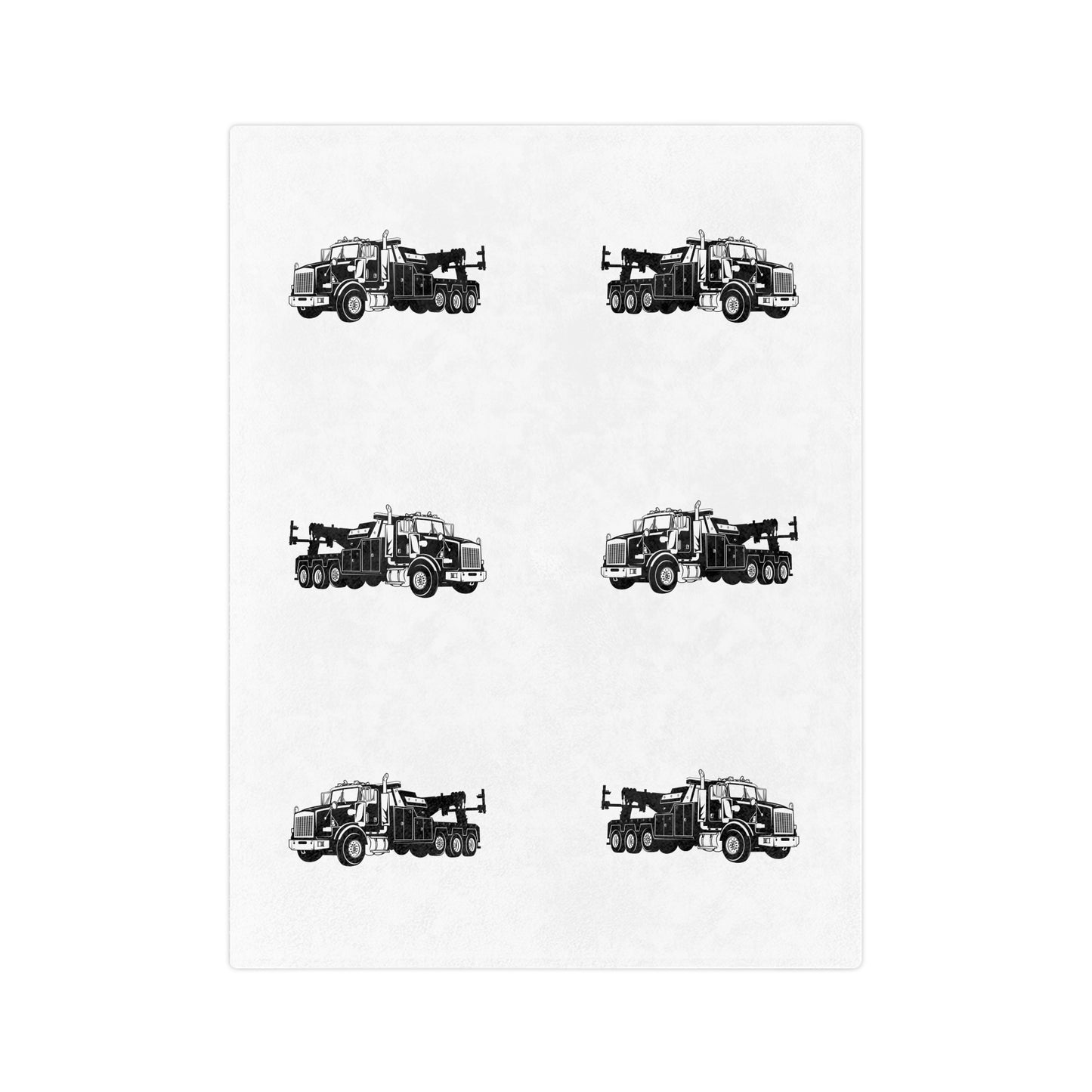 Heavy Tow Truck Velveteen Microfiber Blanket
