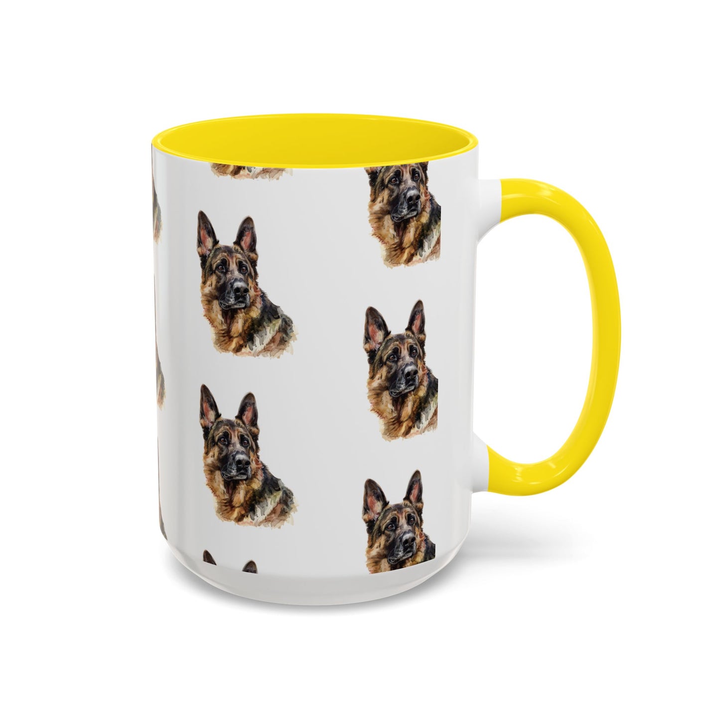 German Shepherd Head 2-Tone Coffee Mug