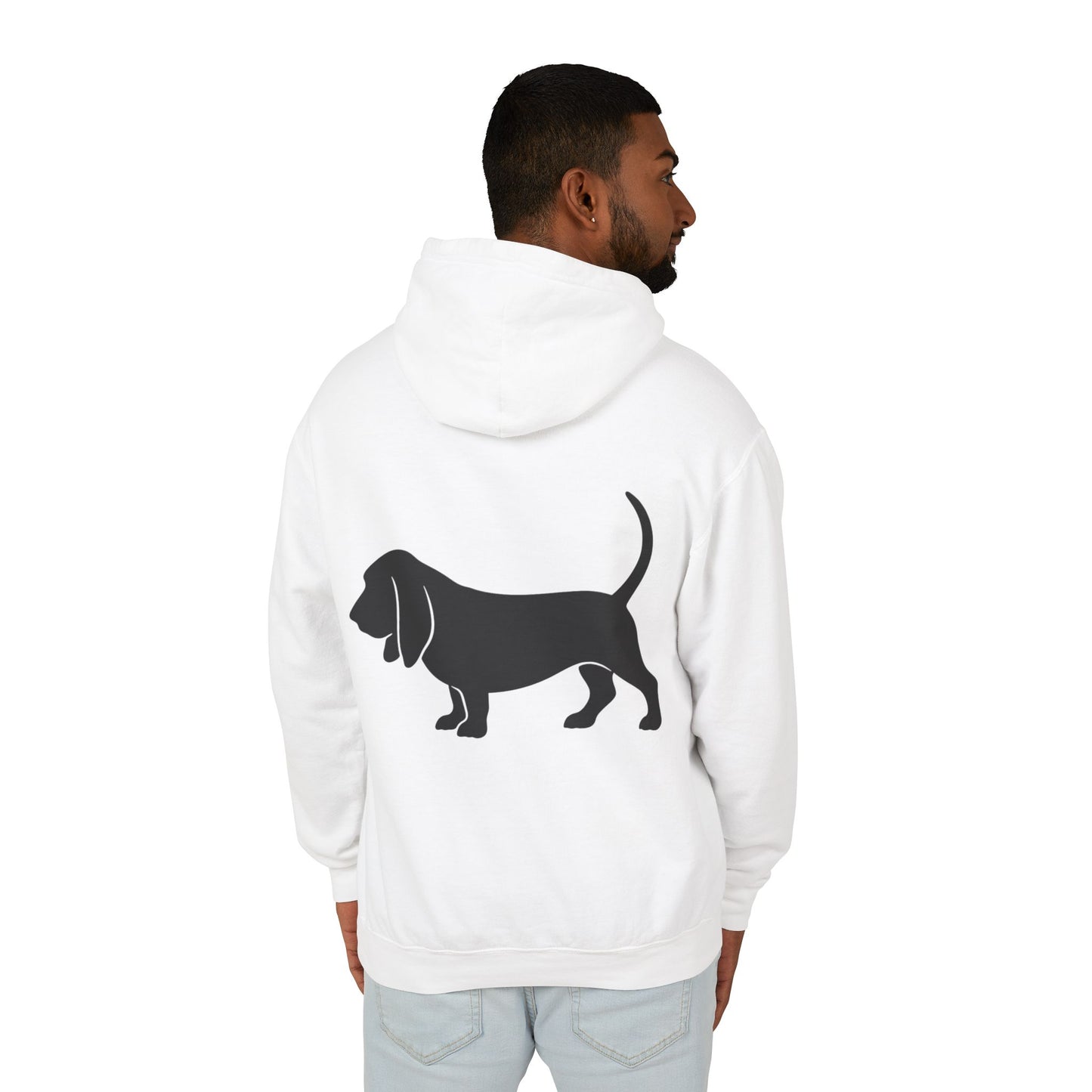 Basset Hound Silhouette Unisex Lightweight Hoodie