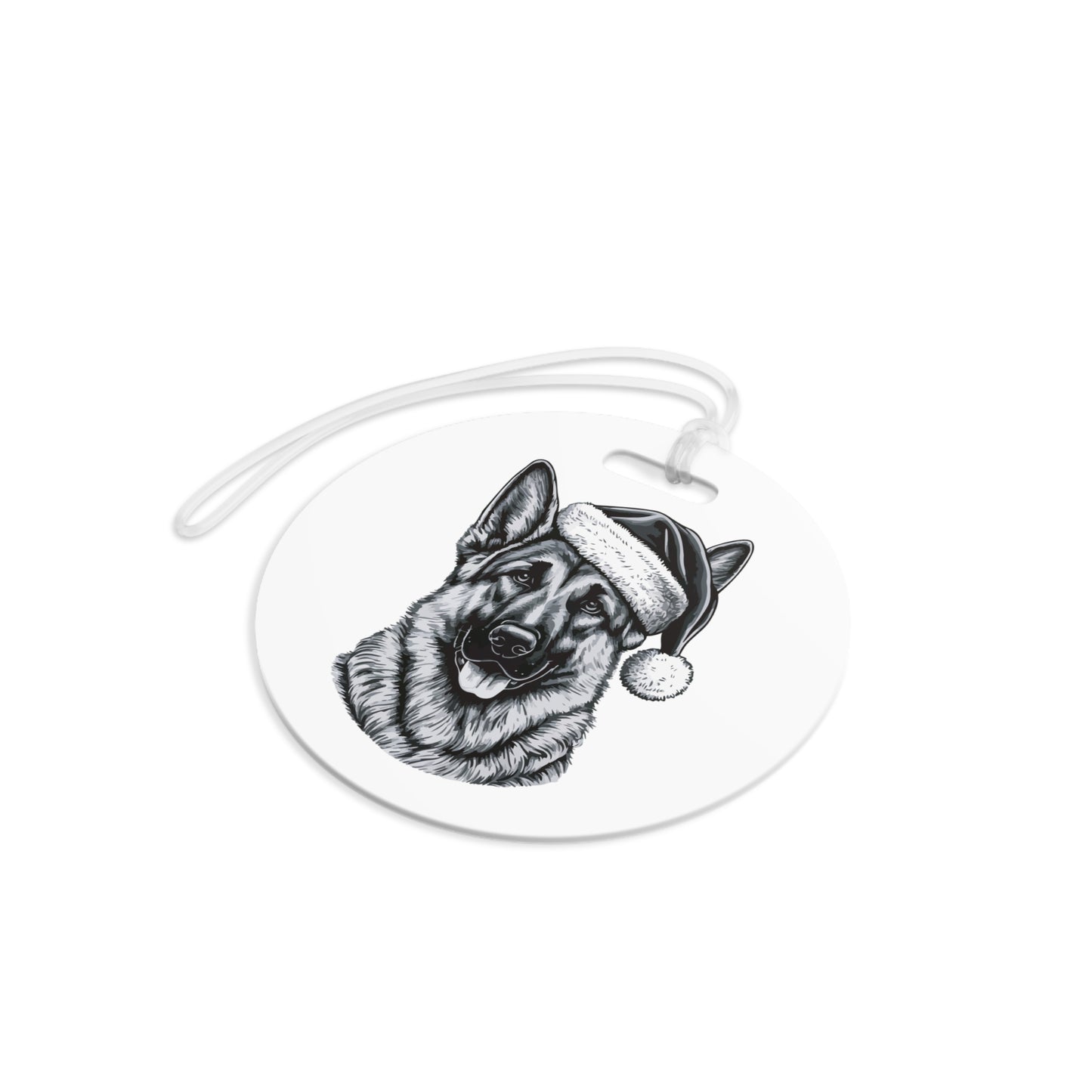 Santa Paws German Shepherd Luggage Tag