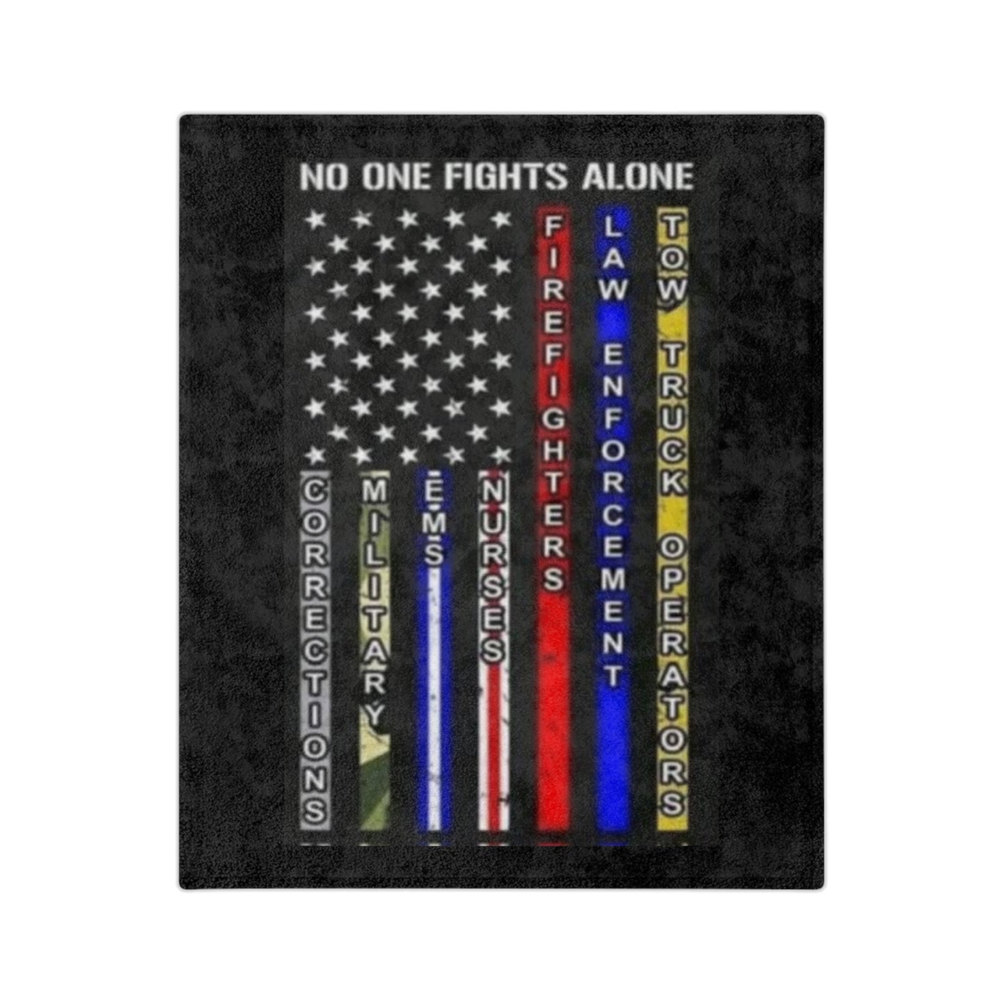 No One Fights Alone Velveteen Microfiber Blanket
