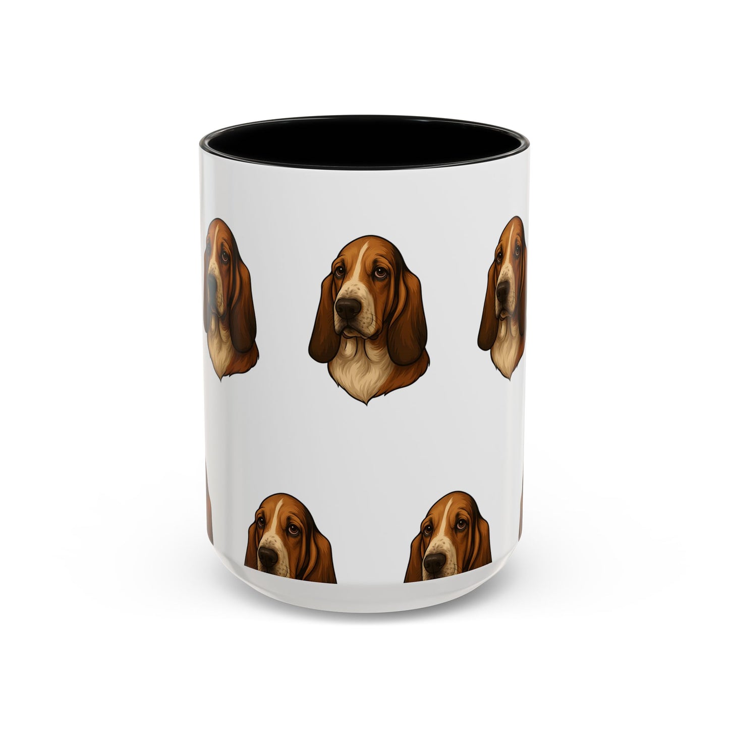 Basset Hound Head 2-Tone Coffee Mug